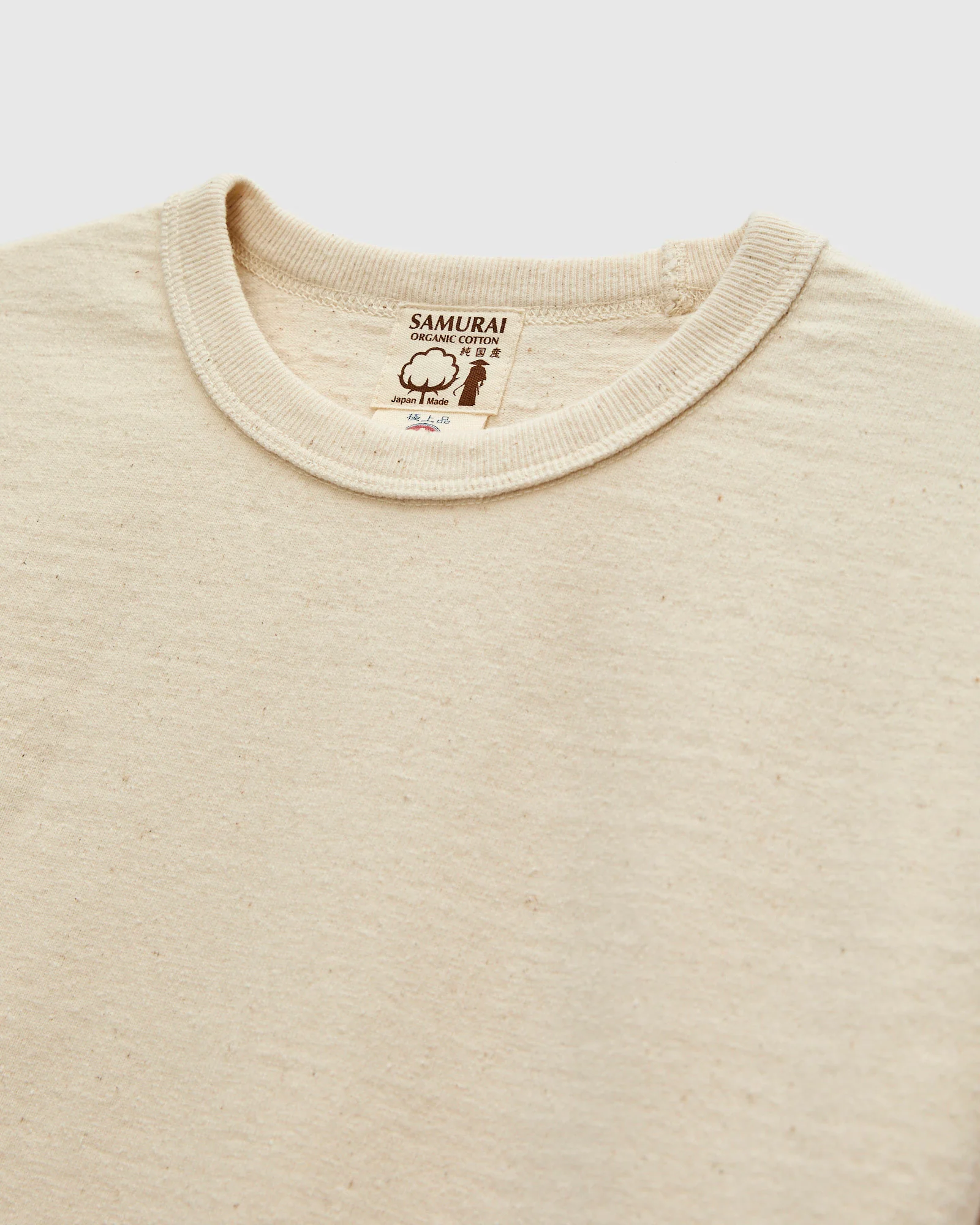 "Samurai Cotton Project" T-Shirt in Natural - Image 4