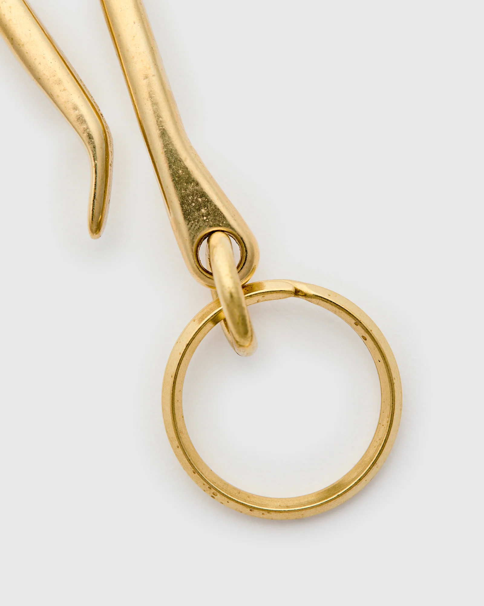 Sand Cast Key Hook in Brass - Image 3