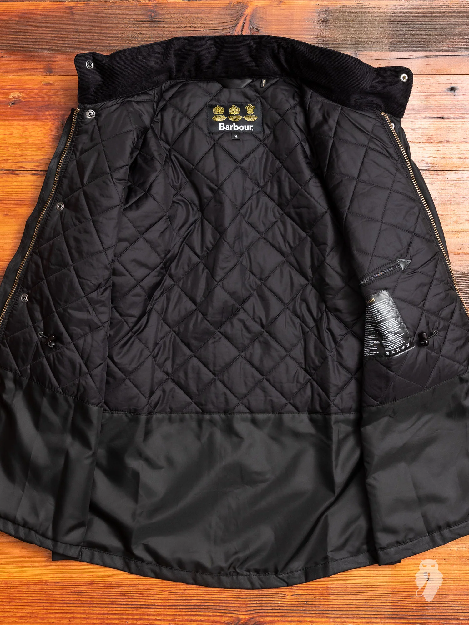 "Sapper" Wax Jacket in Black - Image 11