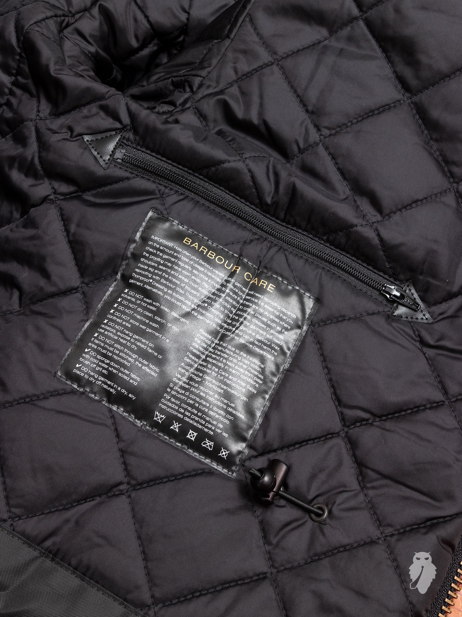 "Sapper" Wax Jacket in Black - Image 12