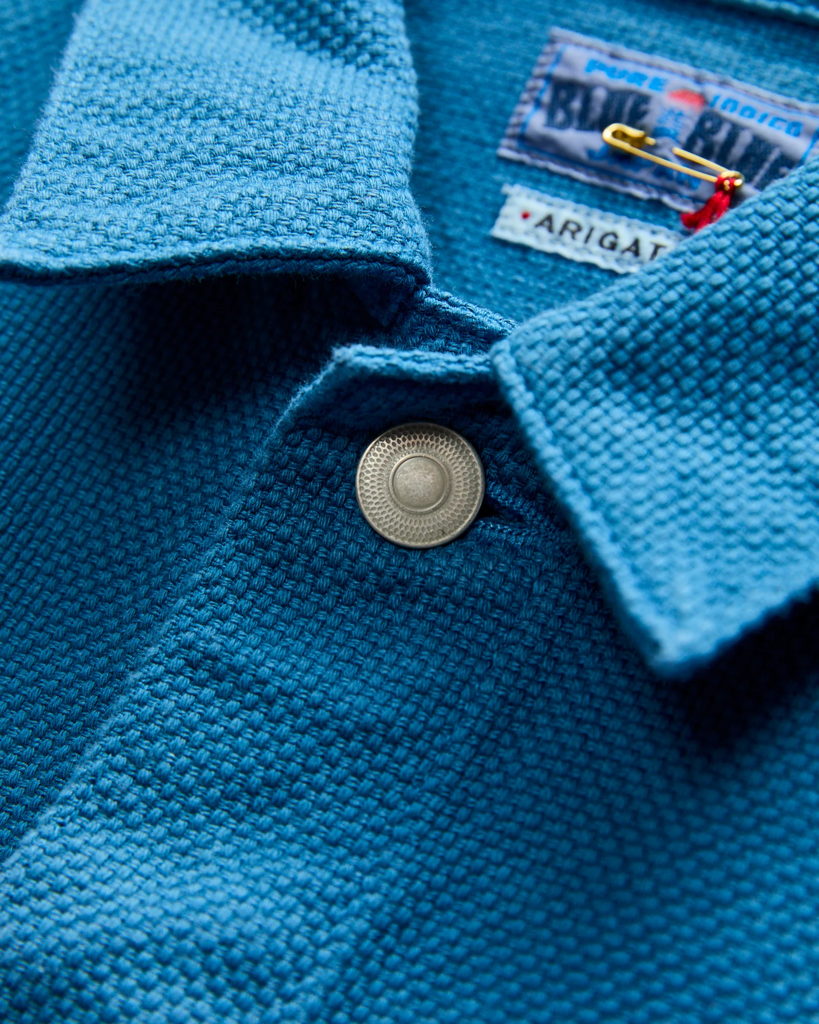 Sashiko Trucker Jacket in Blue Indigo - Image 5