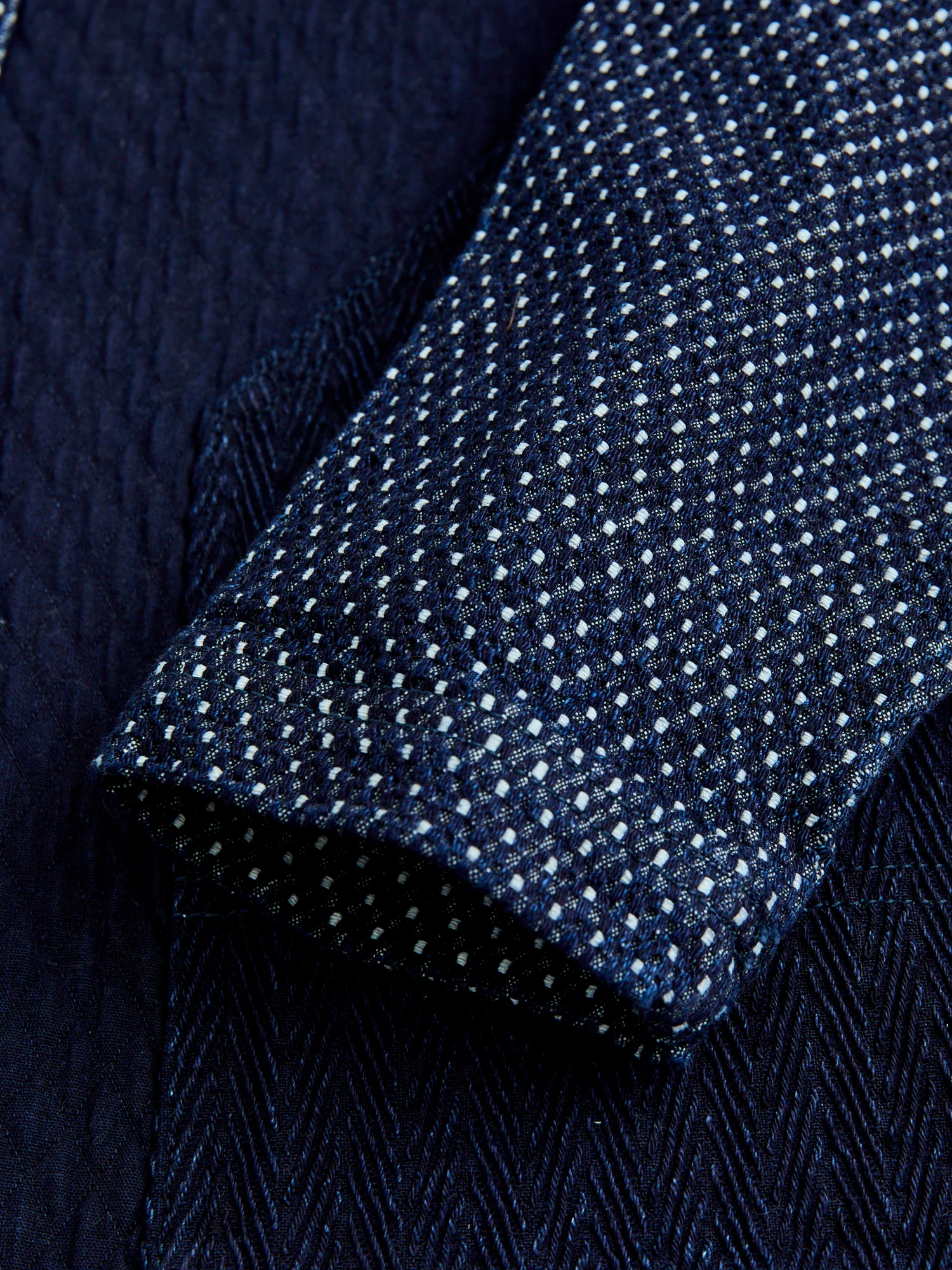 Sashiko Cardigan in Indigo Rinse - Image 6