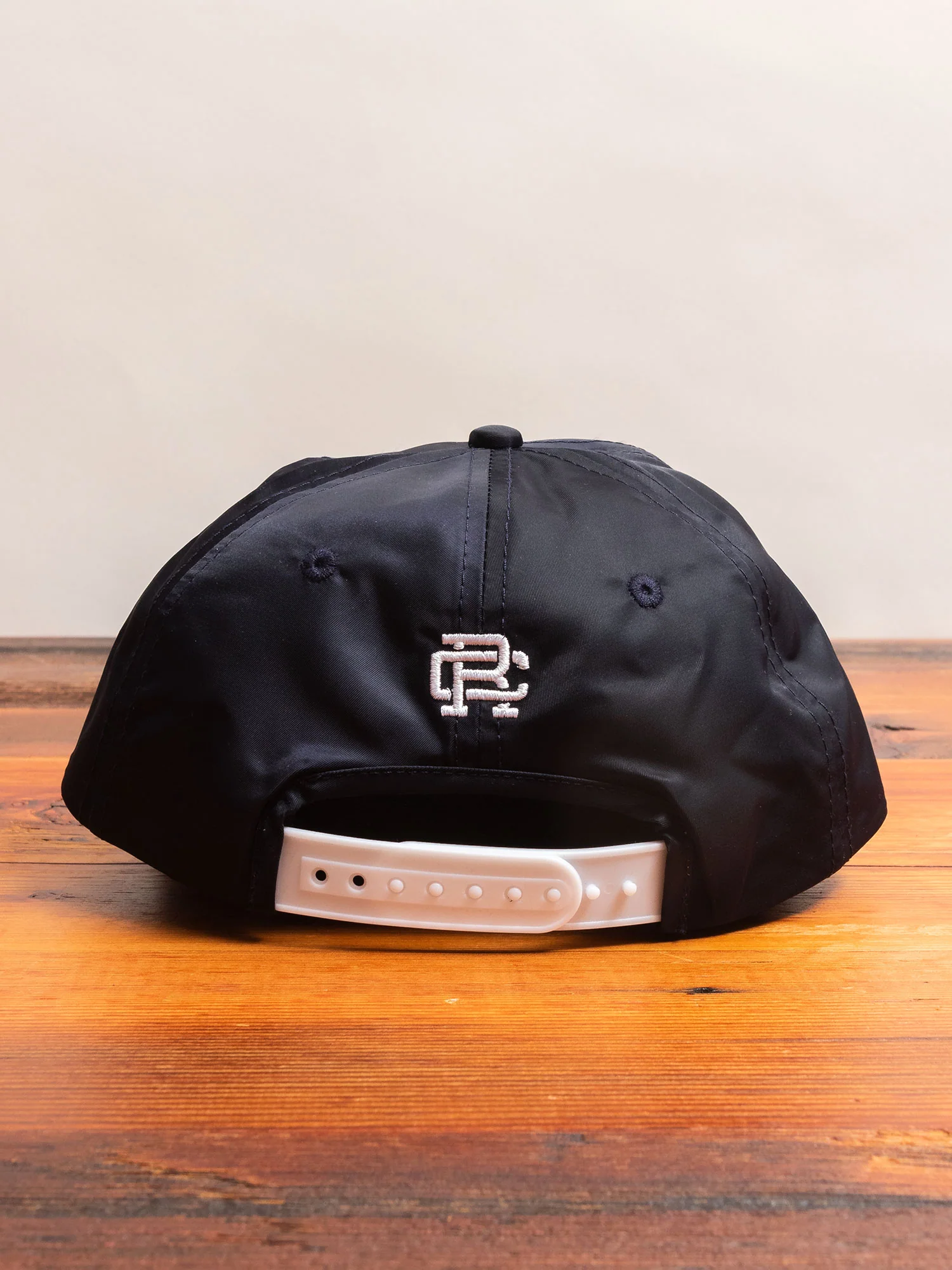 Satin 6-Panel Hat in Navy - Image 6