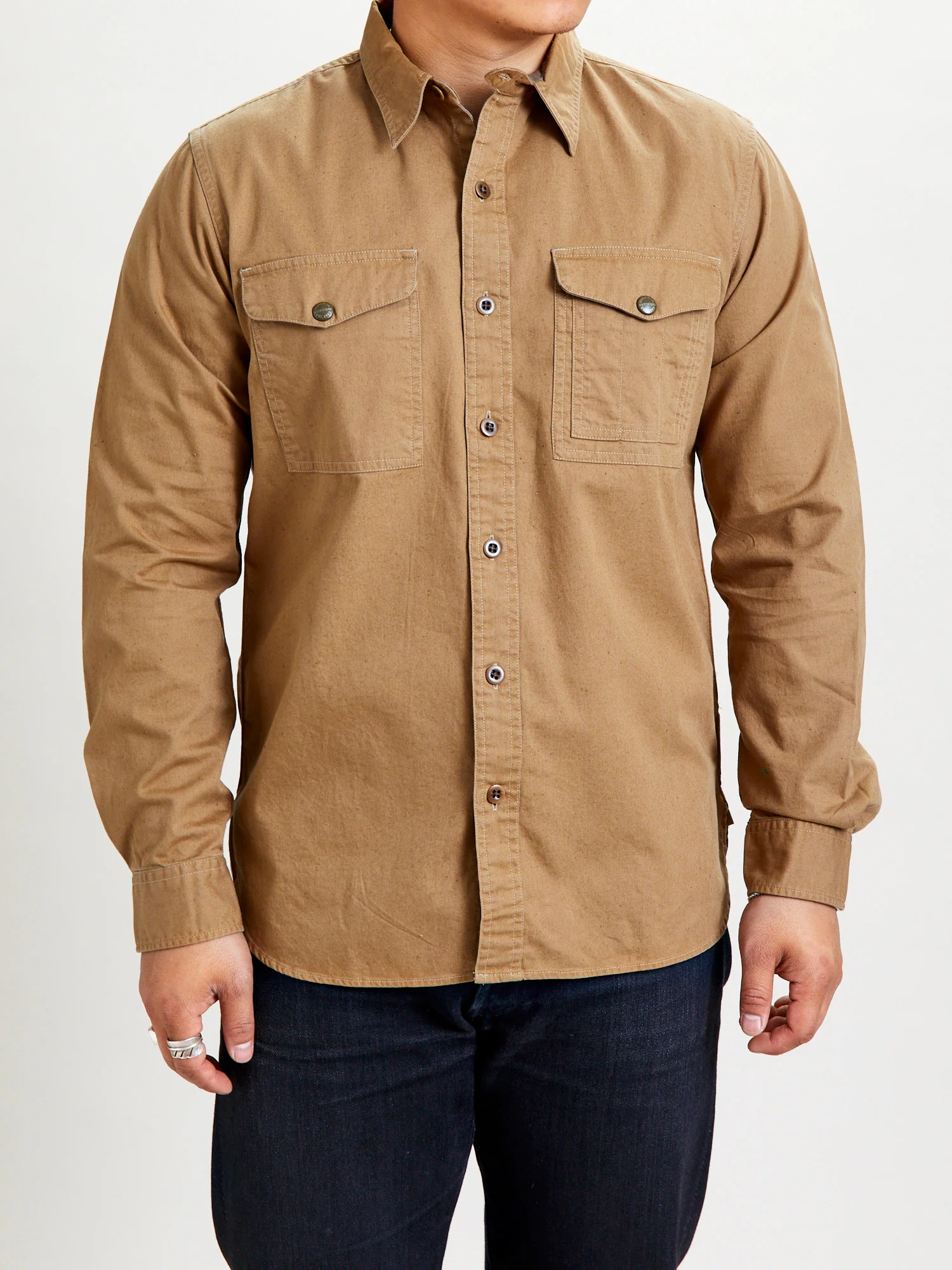 Seattle Canvas Workshirt in Faded Tan - Image 2
