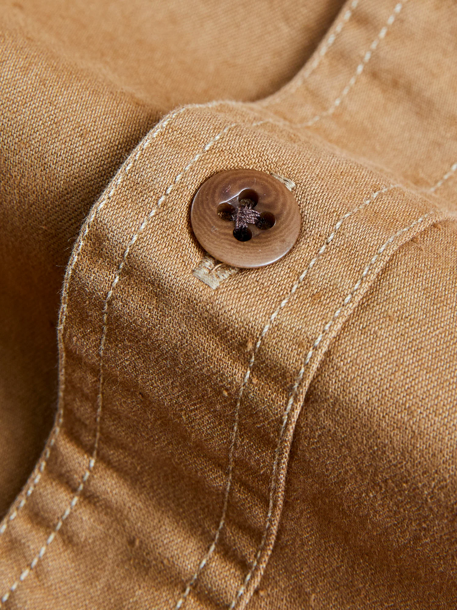 Seattle Canvas Workshirt in Faded Tan - Image 7