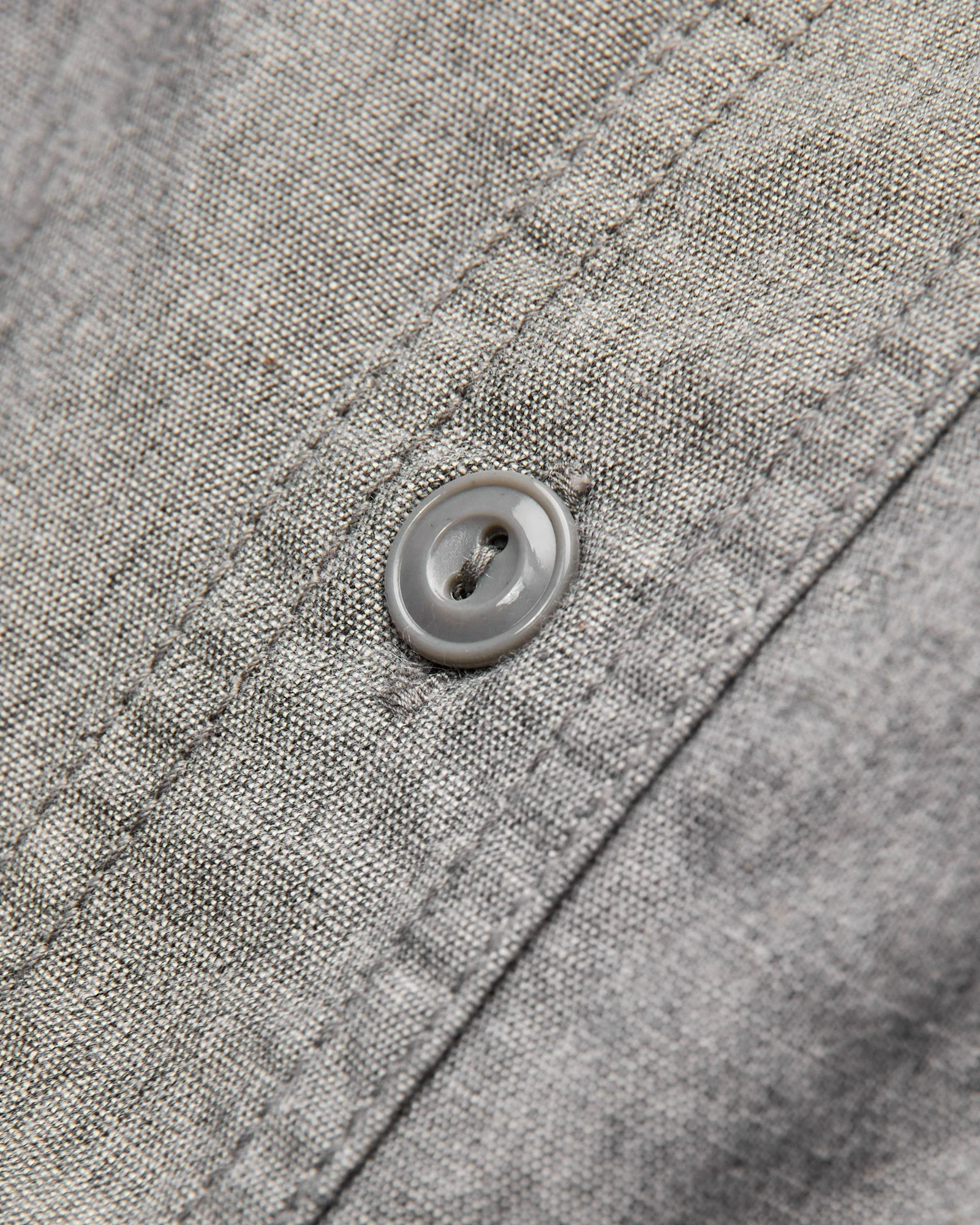 Selvedge Chambray Workshirt in Grey - Image 4