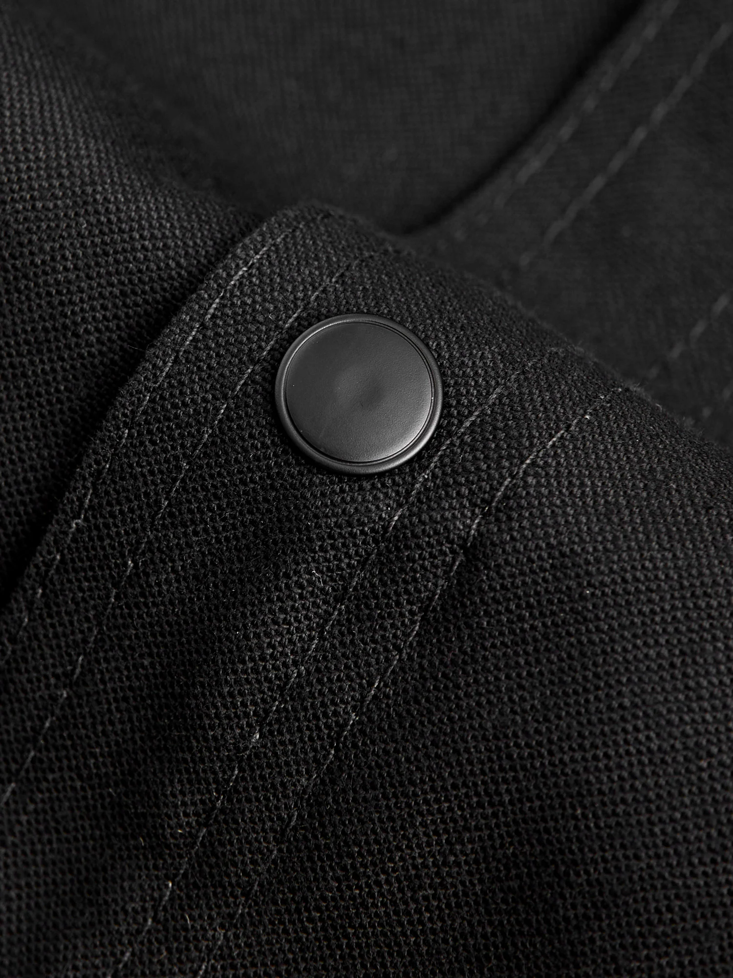 Service Shirt in Black Selvedge Canvas - Image 7