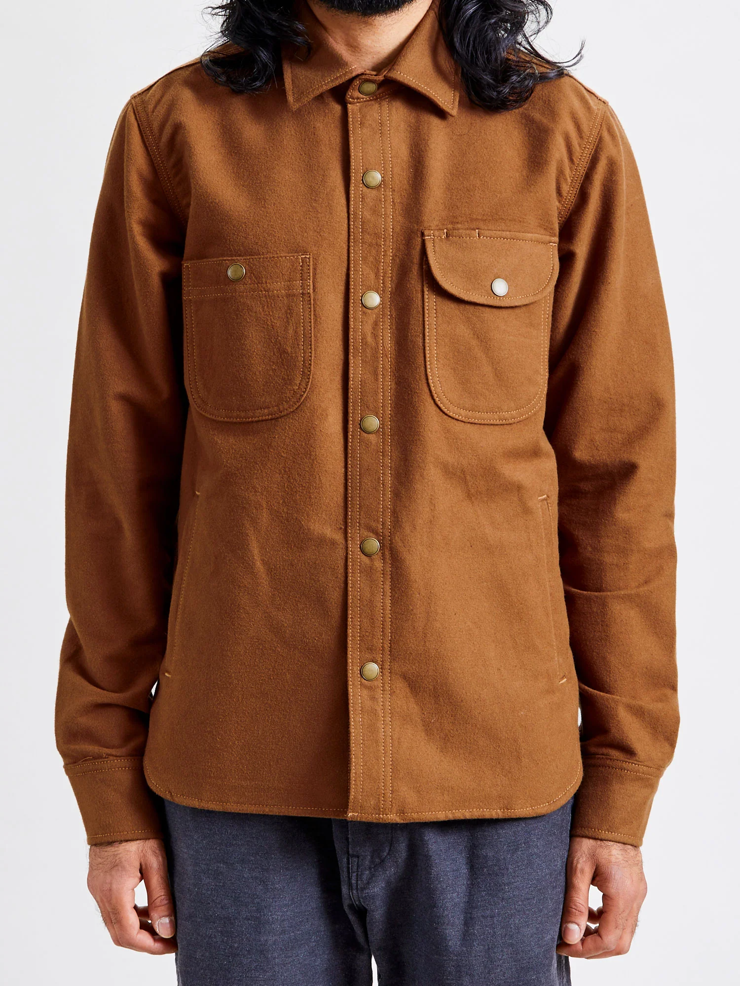 Service Shirt in Copper Flannel - Image 2
