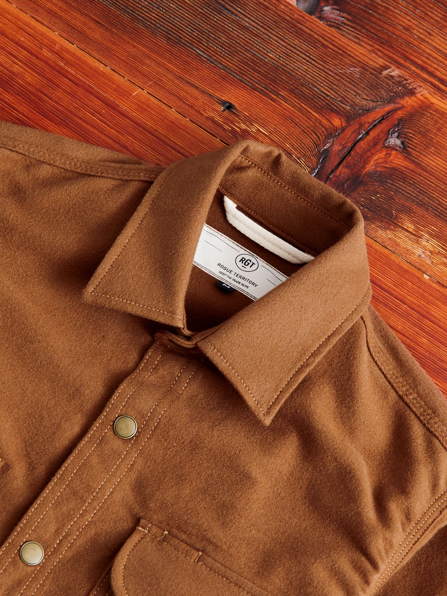 Service Shirt in Copper Flannel - Image 3