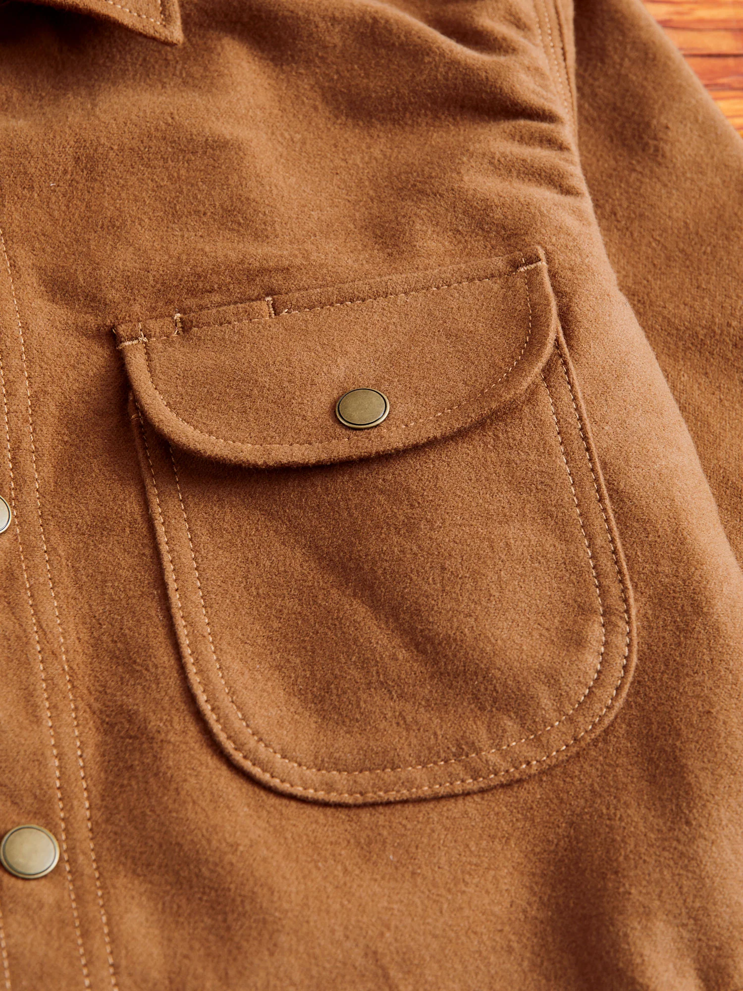 Service Shirt in Copper Flannel - Image 4
