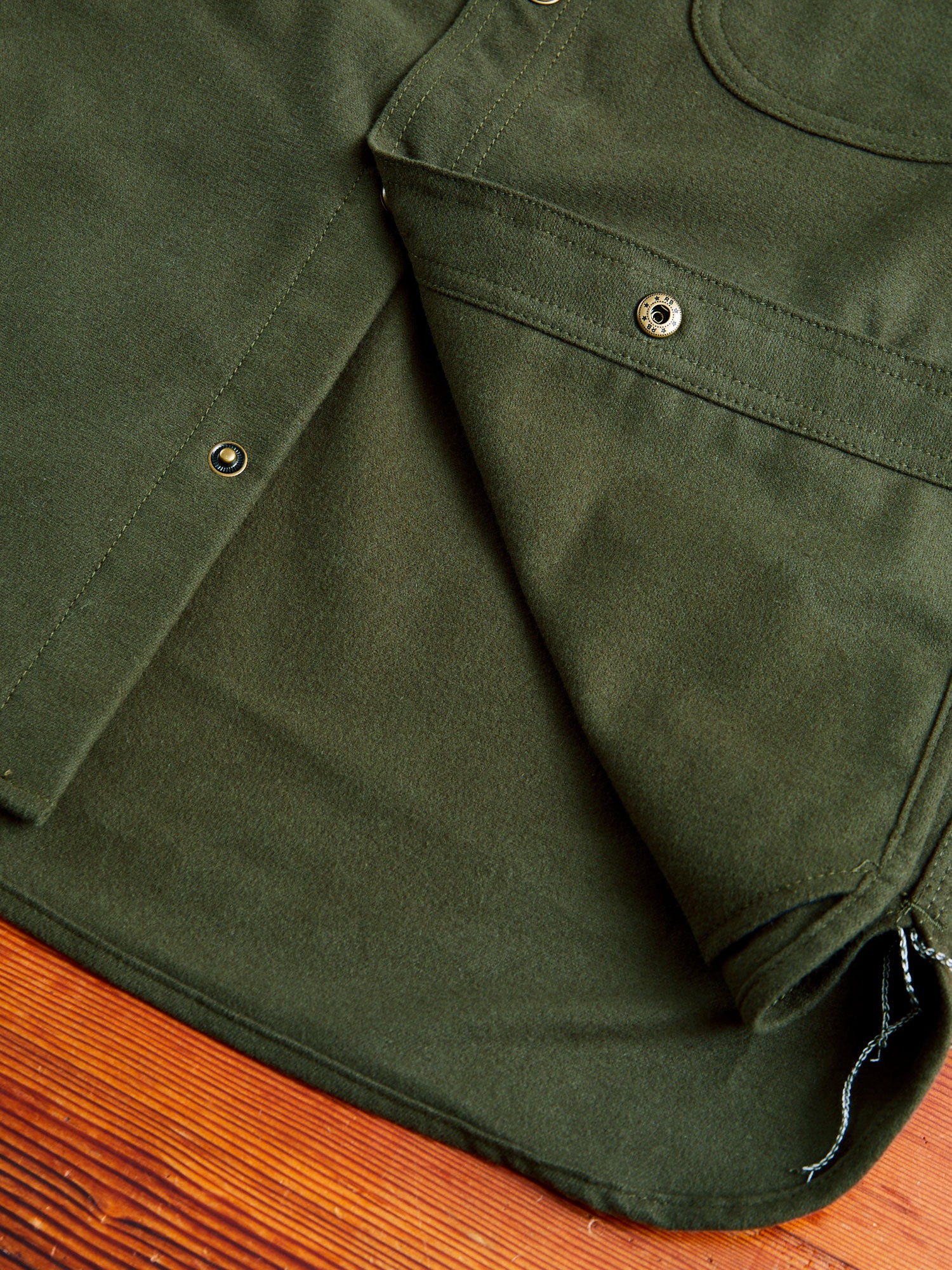 Service Shirt in Olive Flannel - Image 6