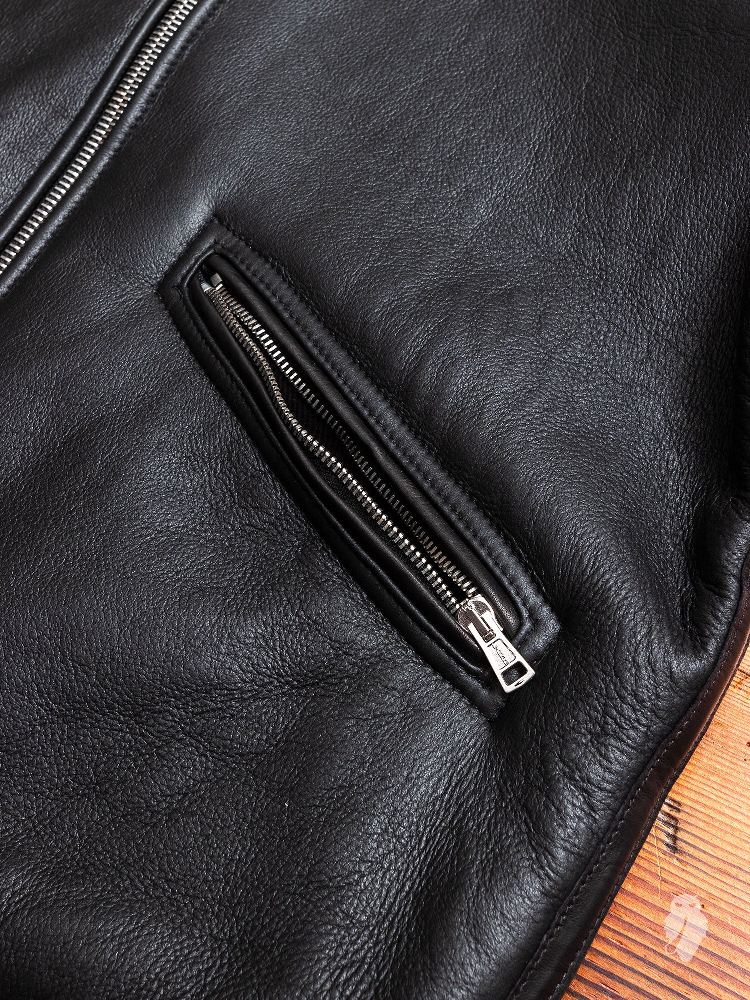 Shearling Flight Jacket in Black - Image 7