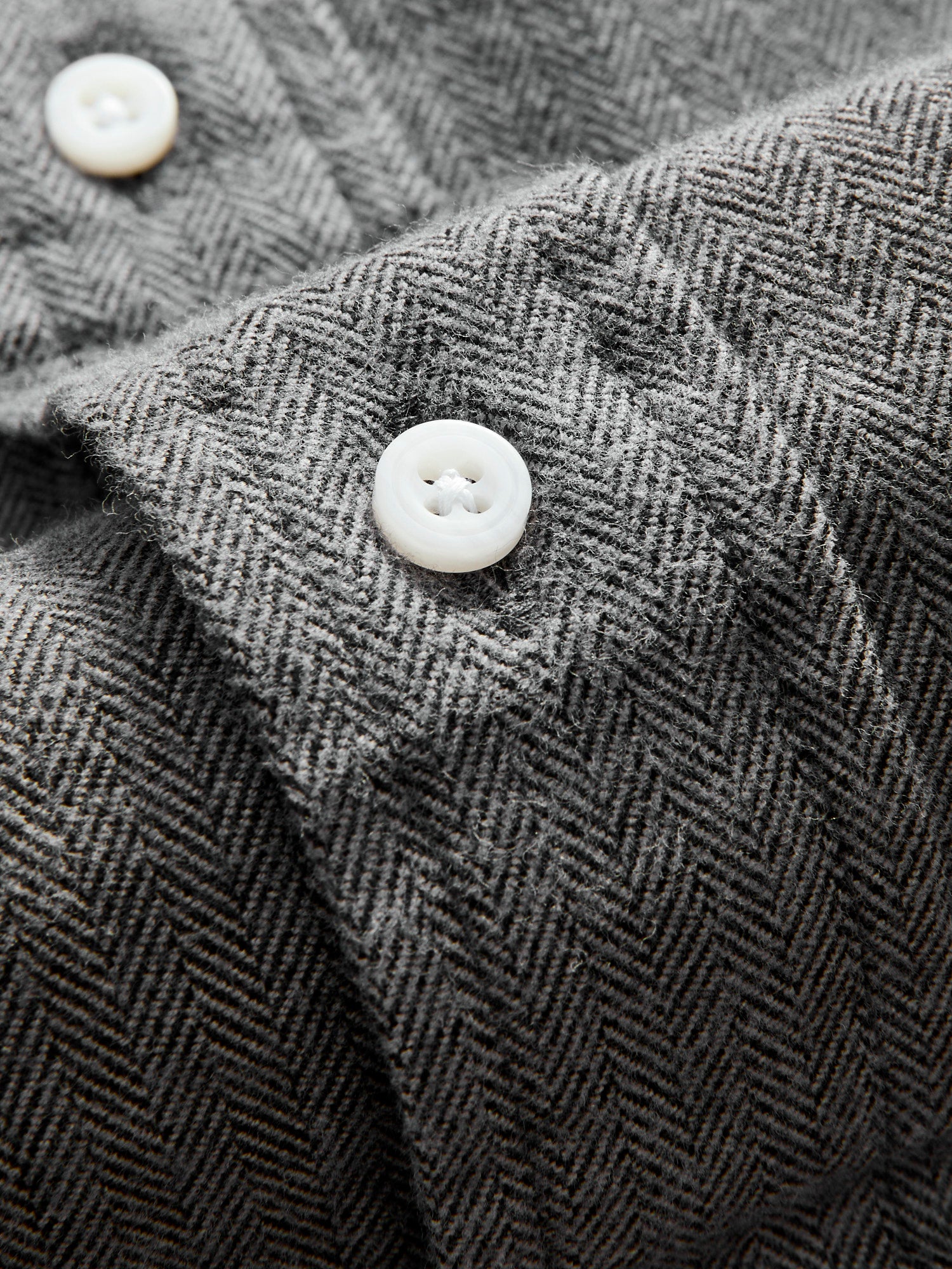 Shetland Herringbone Flannel in Grey - Image 6