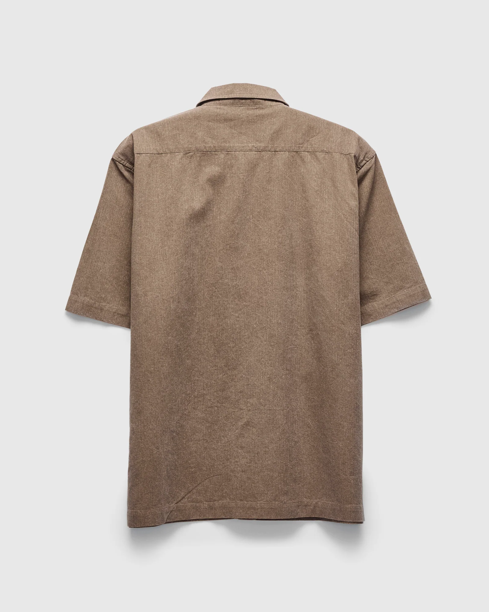 Short Sleeve Work Shirt in Tan Pigment Dye - Image 3