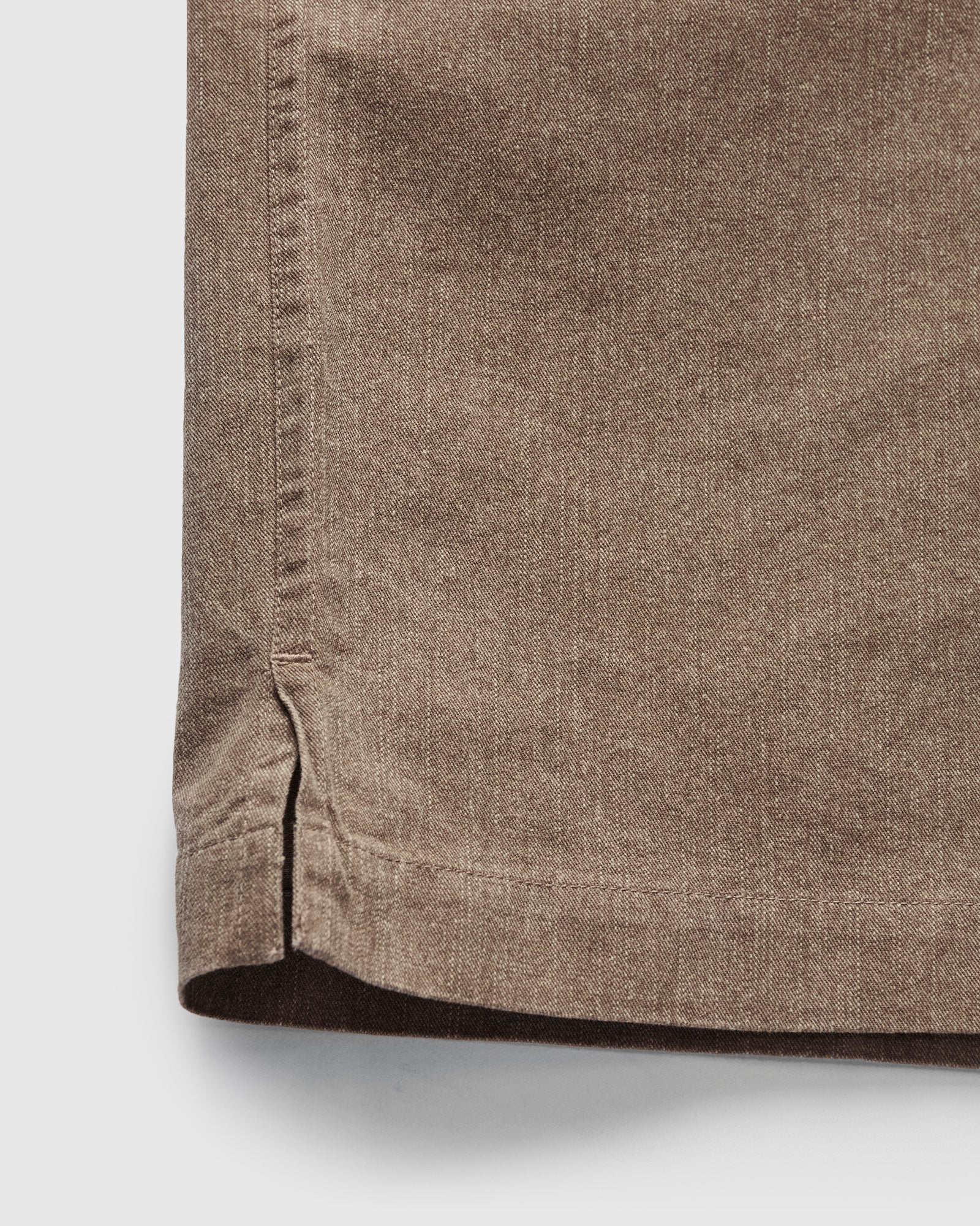 Short Sleeve Work Shirt in Tan Pigment Dye - Image 7