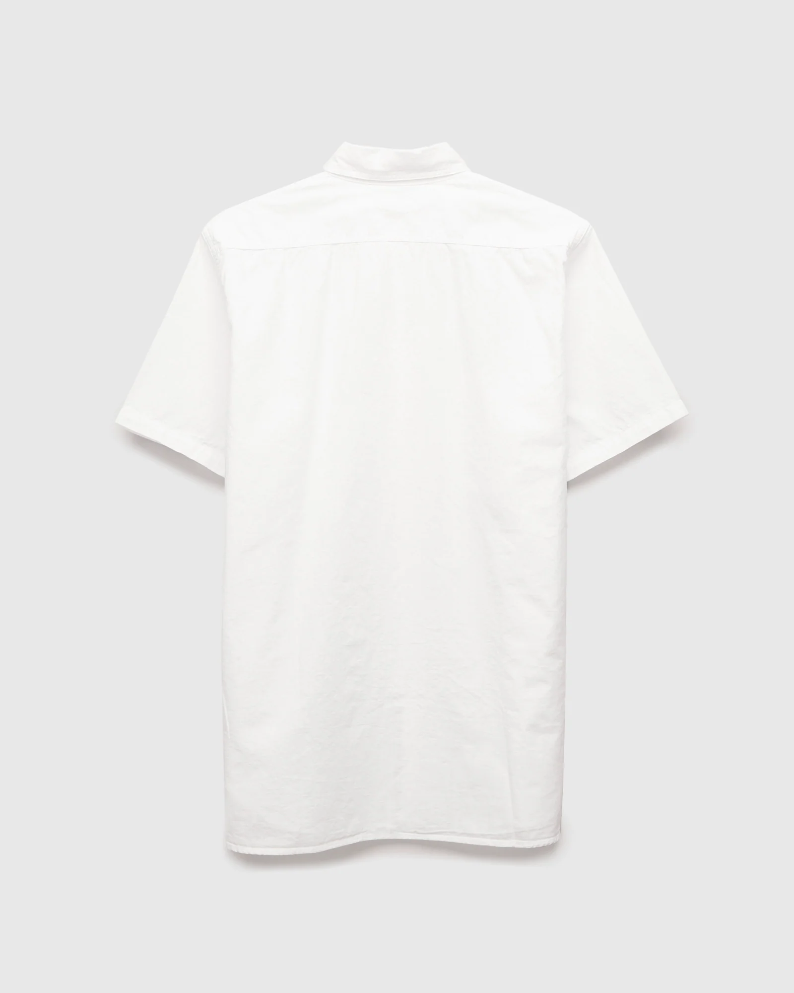 Short Sleeve Work Shirt in White Chambray - Image 2