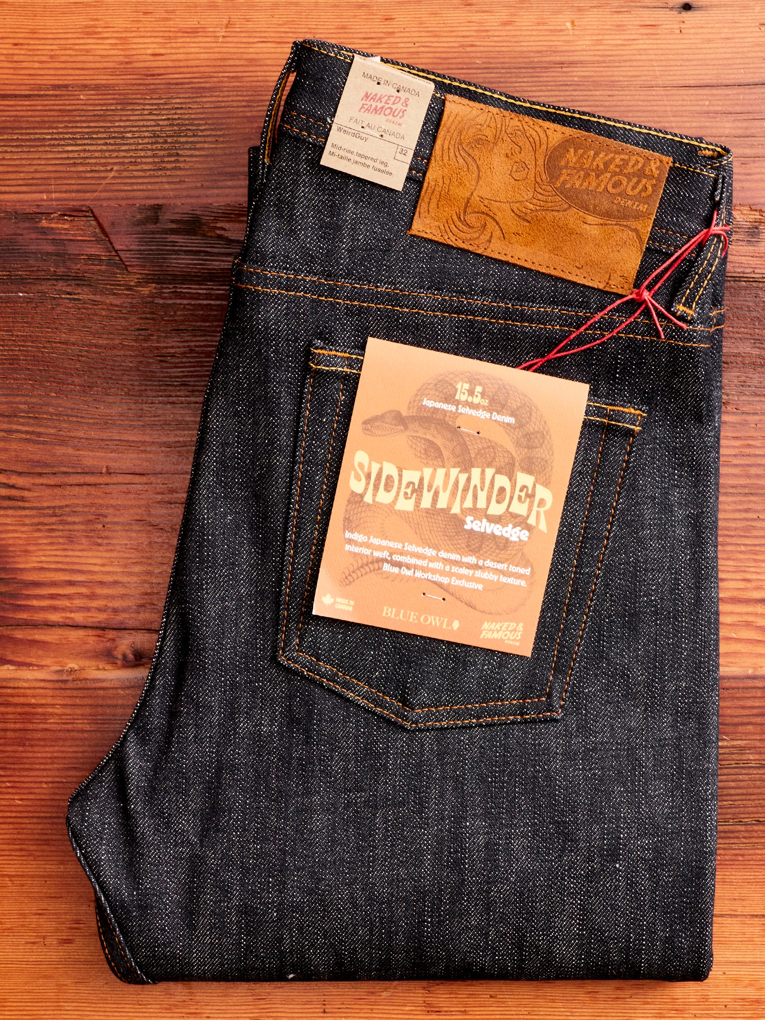 "Sidewinder" 15.5oz Slub Selvedge Denim - Weird Guy Fit - Image 2