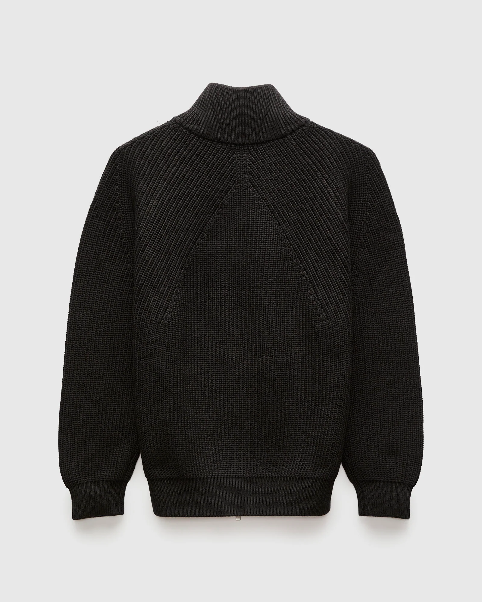 Signature Knit Cotton Drivers Zip in Black - Image 3