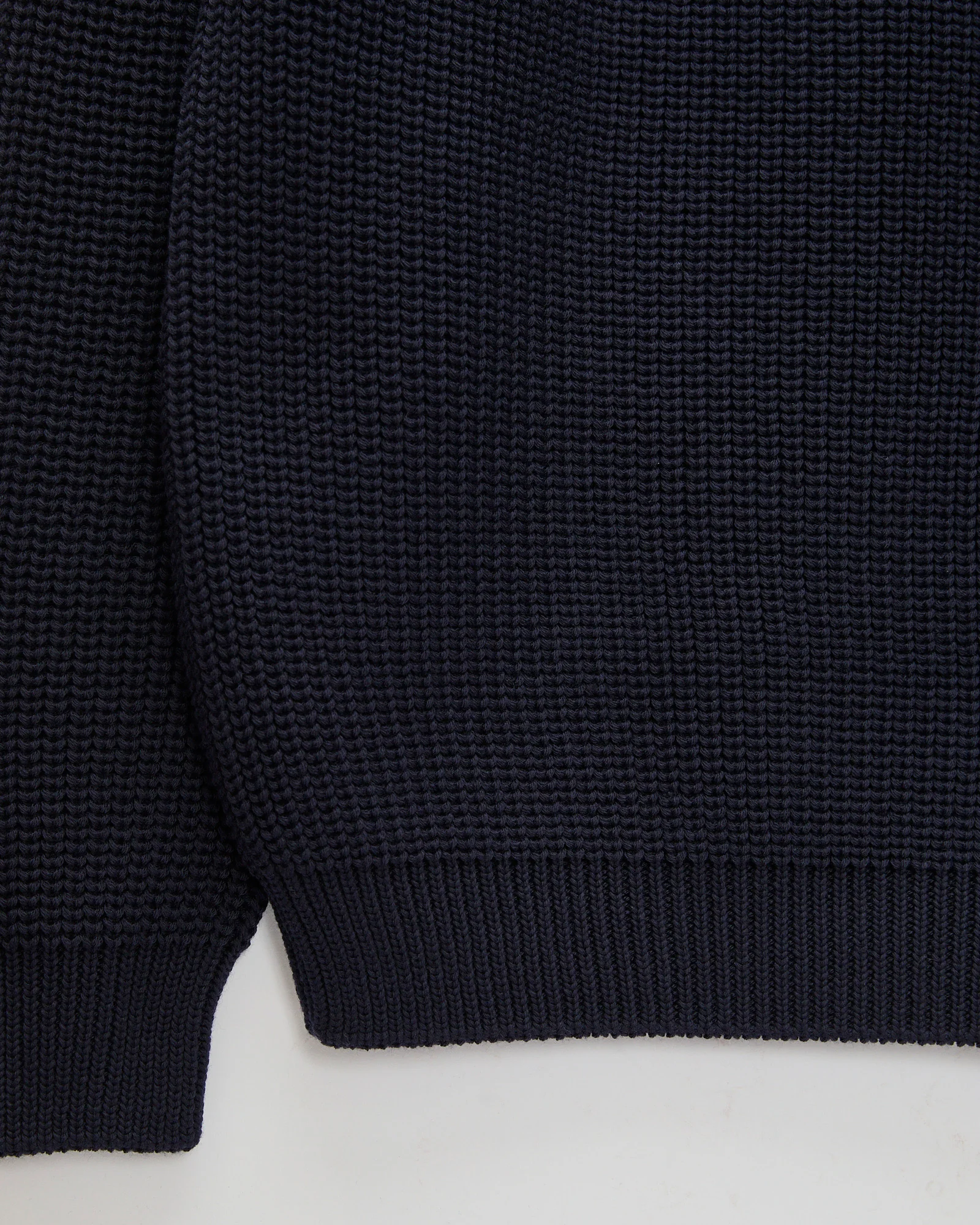 Signature Knit Wool Crewneck in Navy - Image 6