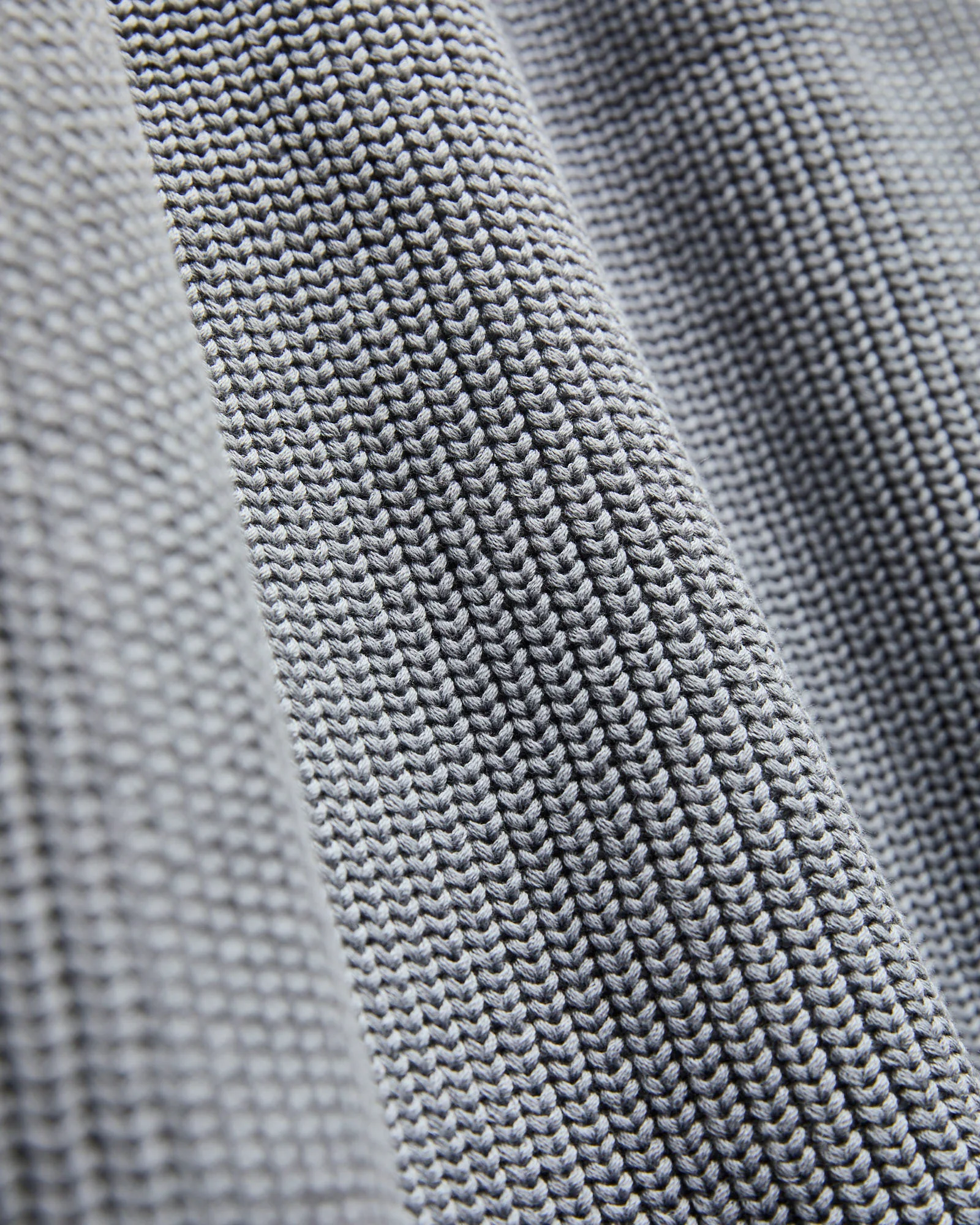 Signature Knit Cotton Cardigan in Greyish Sax - Image 2