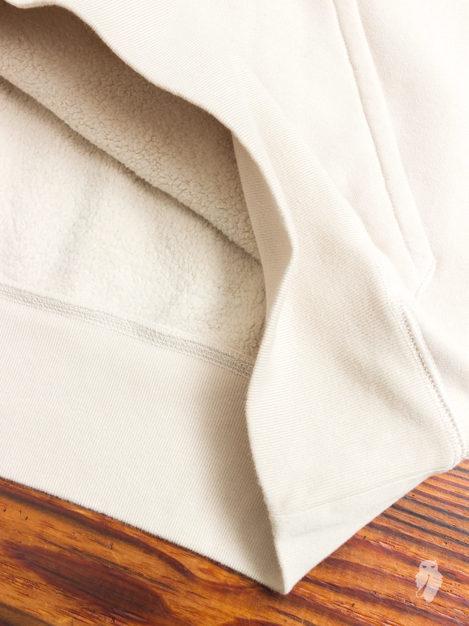 Single Pullover Hoodie in Eggshell - Image 6