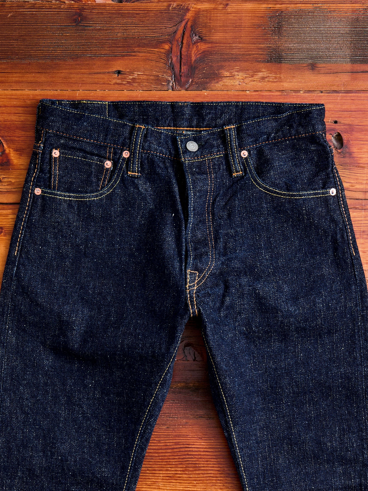 SLB-019 16.5oz Rinsed Selvedge Denim - Relaxed Tapered Fit - Image 6