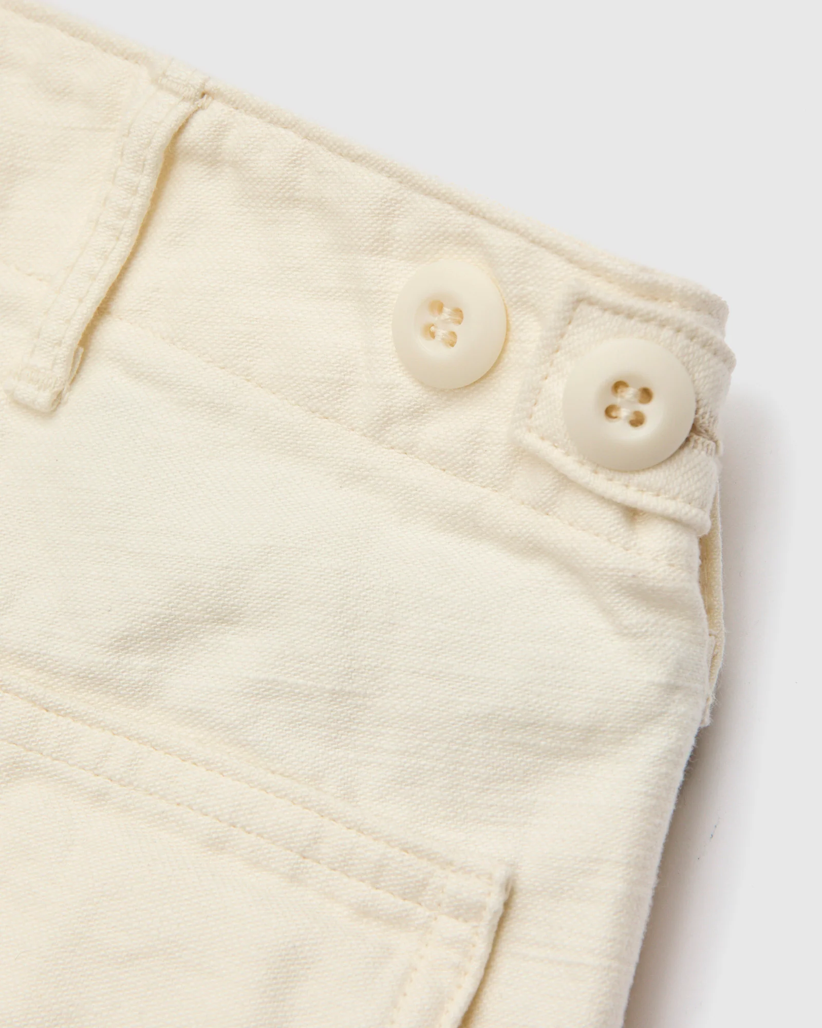 Slim Fatigue Pants in Ecru - Image 4