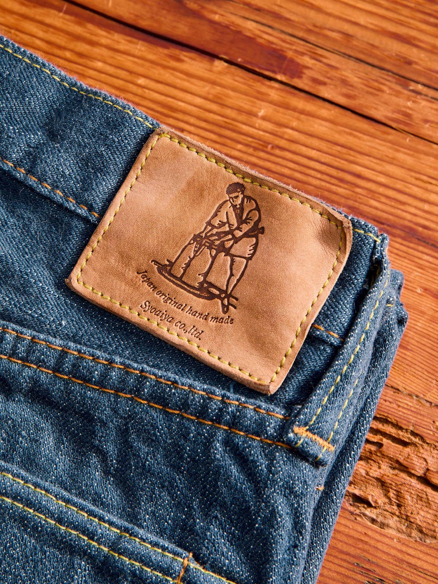 SMBL-019 "Smokey Blue" 14oz Rinsed Selvedge Denim - Relaxed Tapered Fit - Image 3