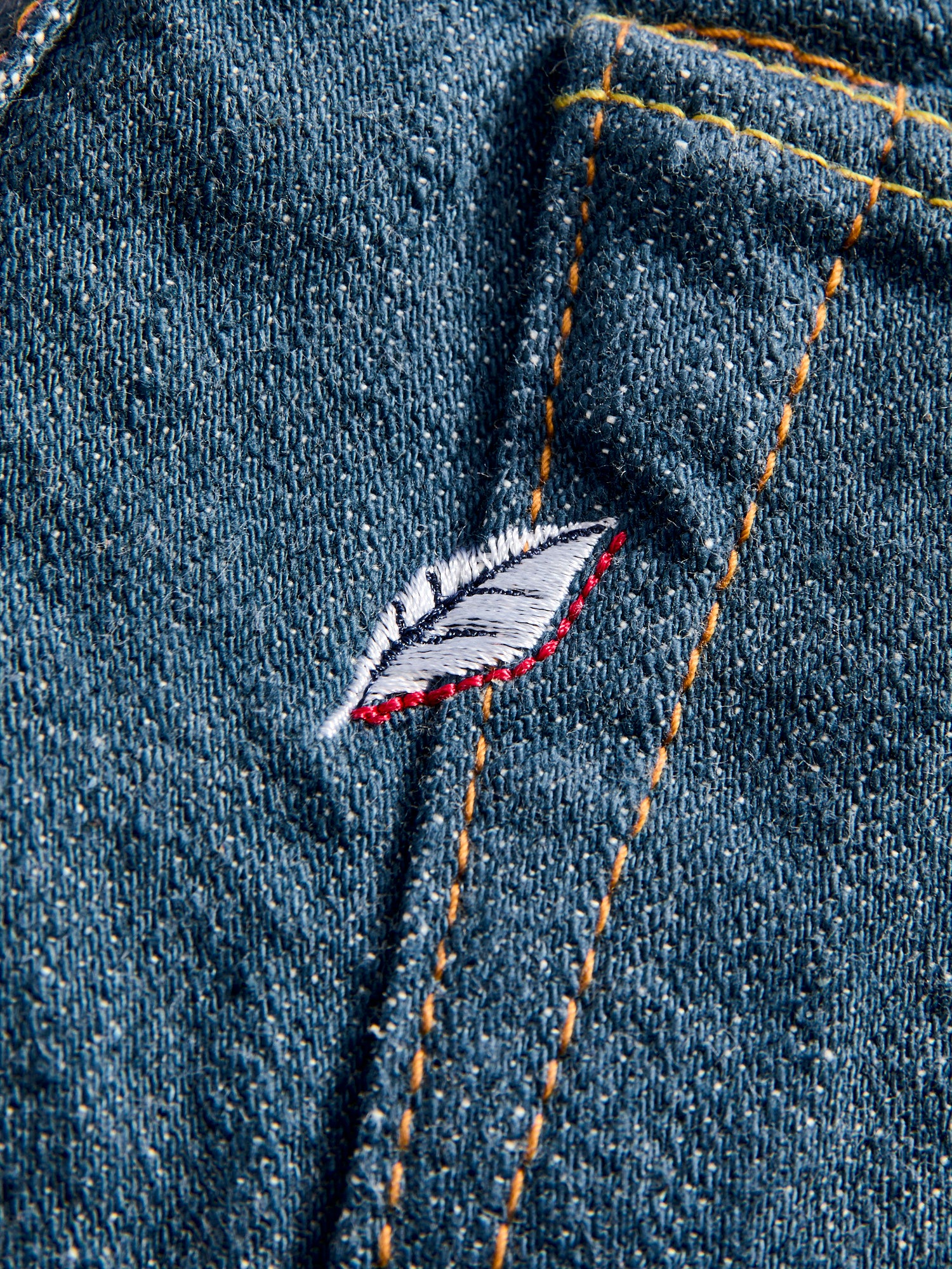 SMBL-019 "Smokey Blue" 14oz Rinsed Selvedge Denim - Relaxed Tapered Fit - Image 4