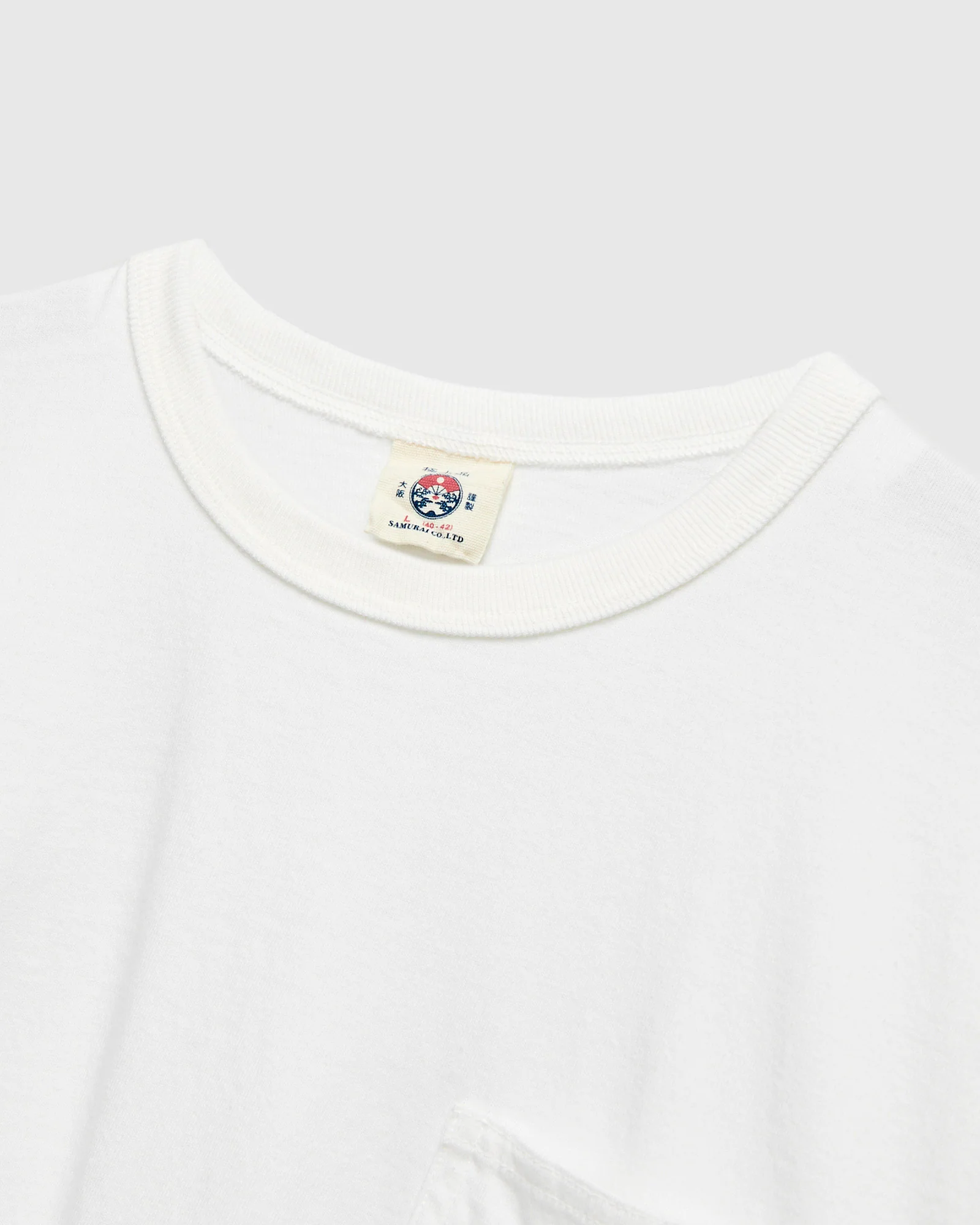 "Snake Slayer" Heavyweight Pocket T-Shirt in White - Image 4