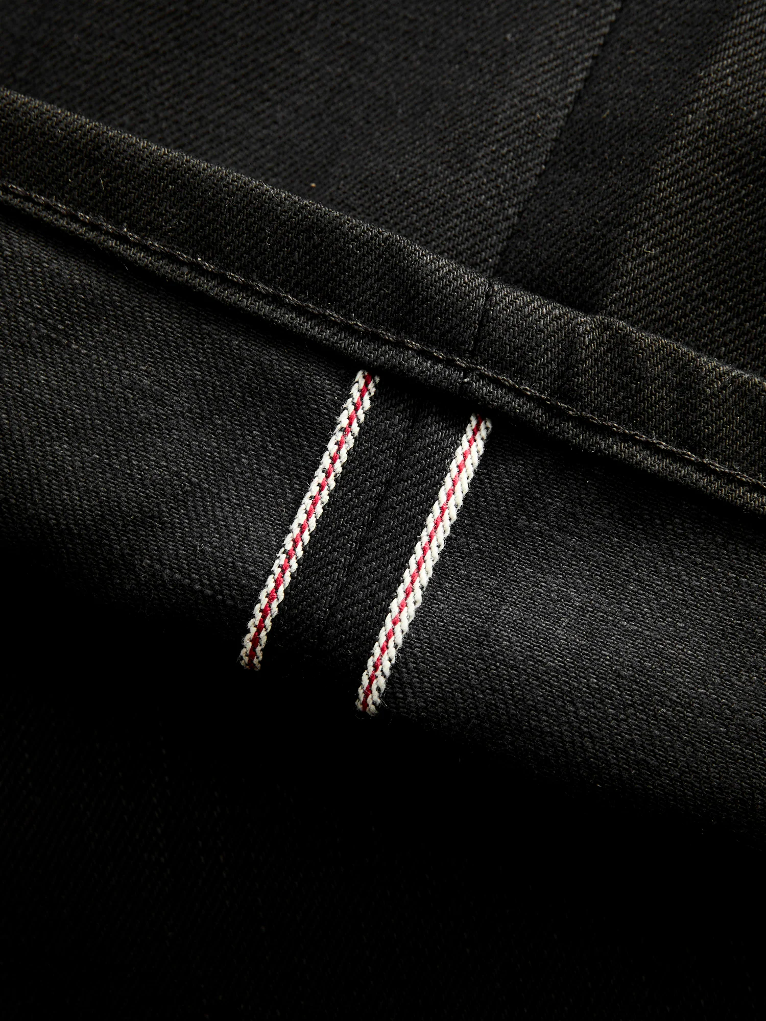 "Solid Black" 13oz Selvedge Denim - Strong Guy Fit - Image 12