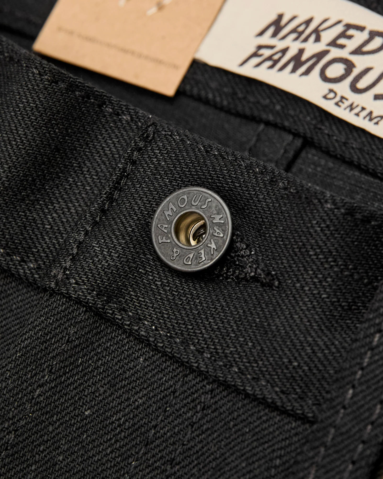 "Solid Black" 13oz Selvedge Denim - Strong Guy Fit - Image 6