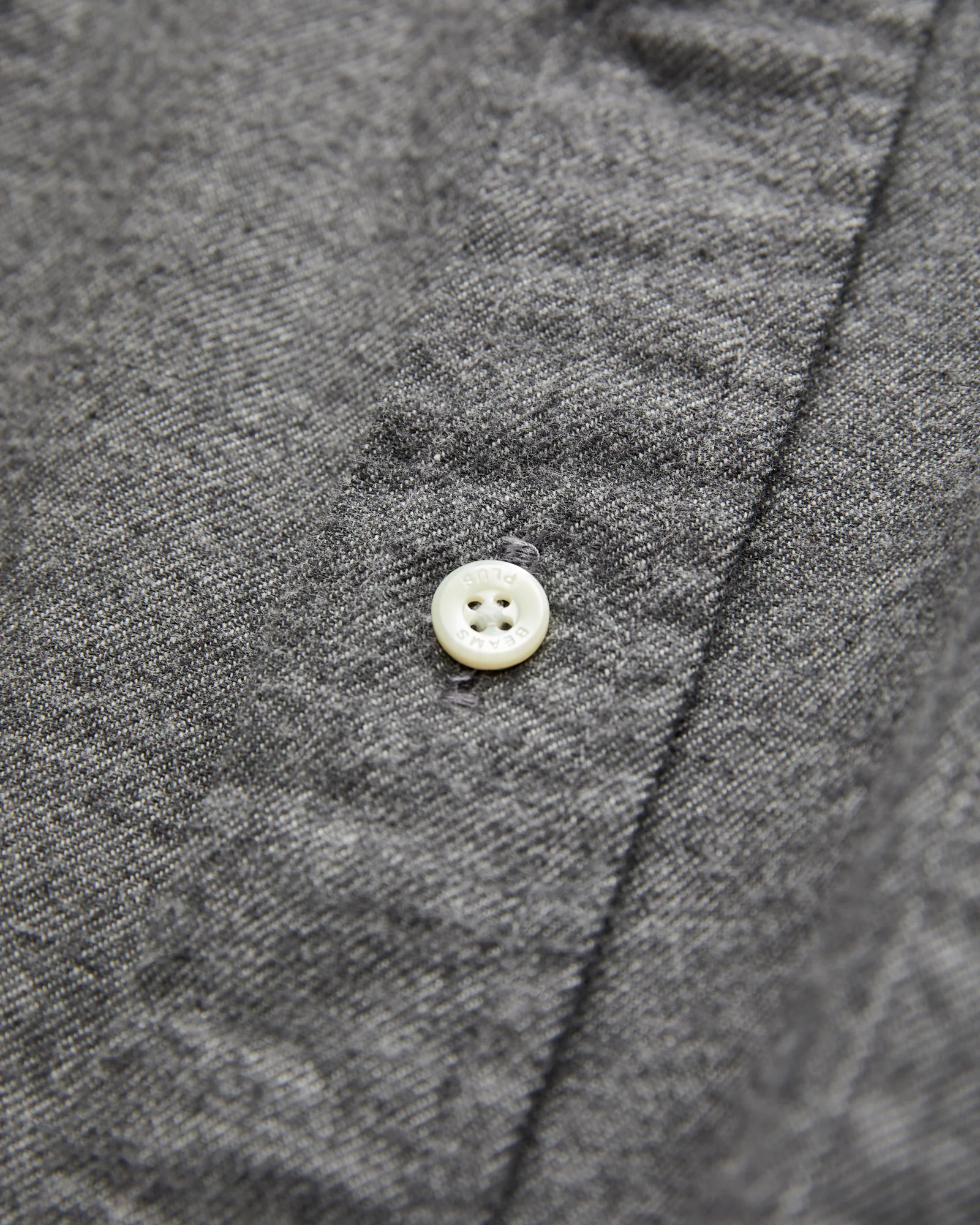 Solid Flannel Button-Down Shirt in Grey - Image 4