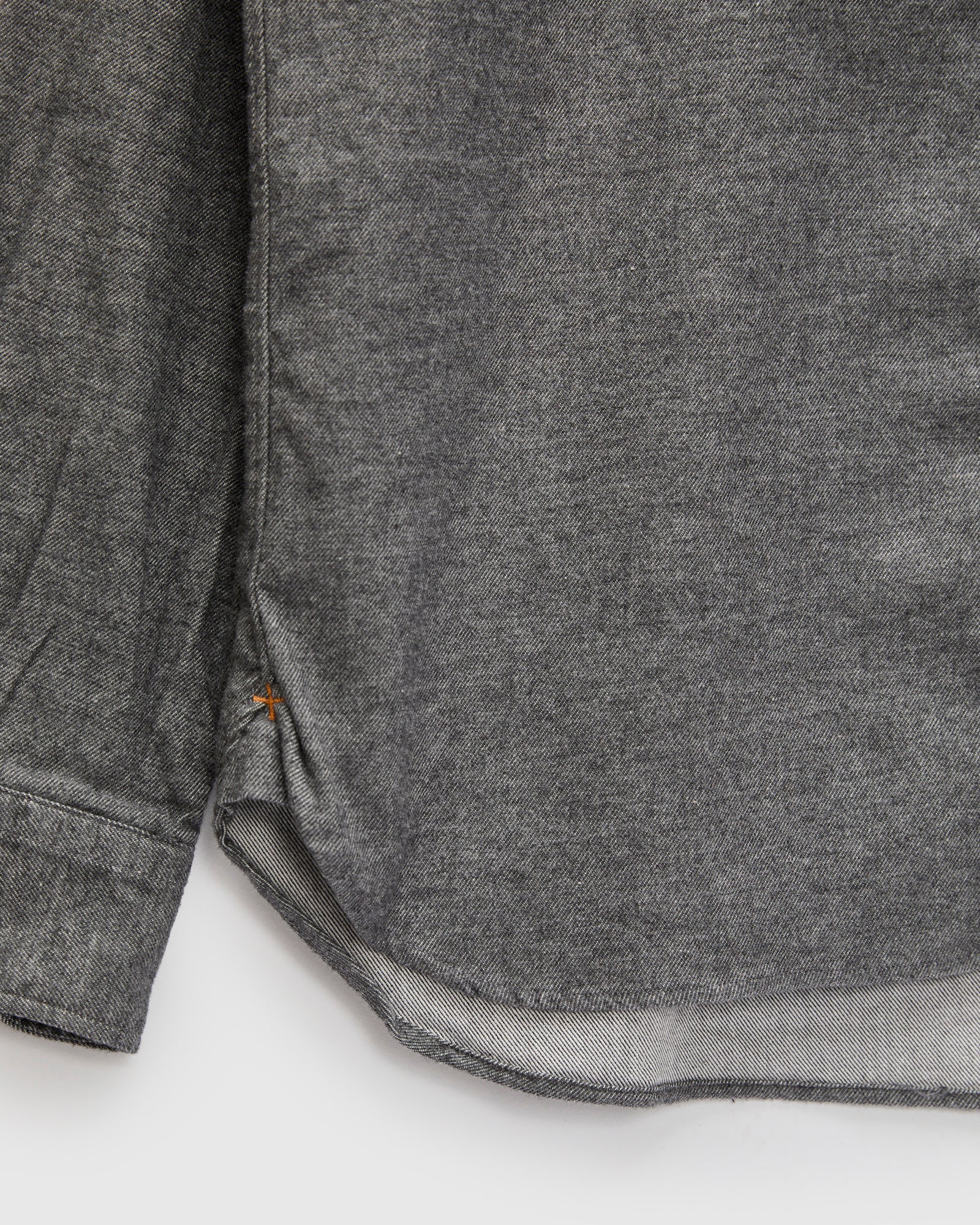 Solid Flannel Button-Down Shirt in Grey - Image 6