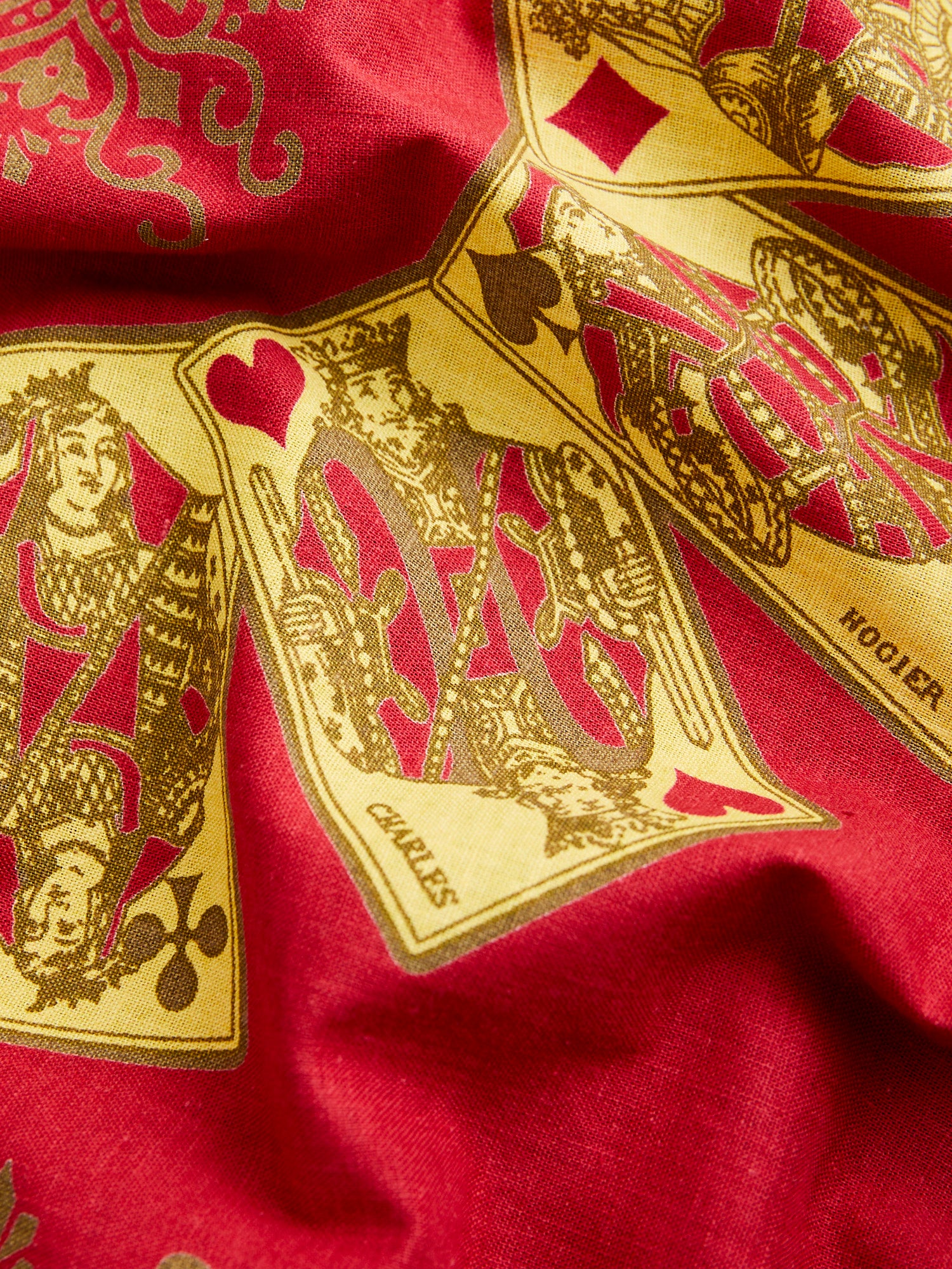 Solitaire Selvedge Bandanna in Red - Image 3