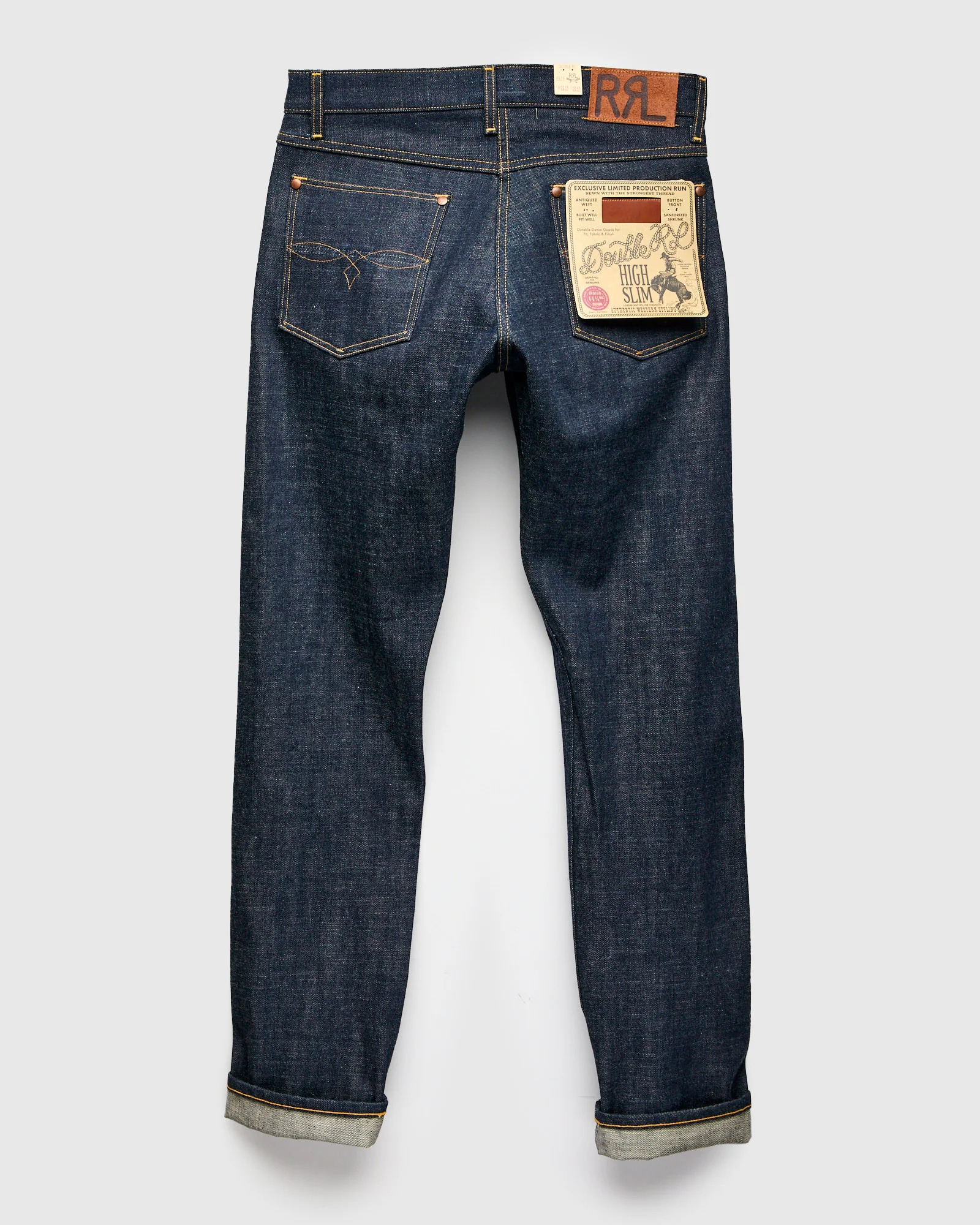 "Somerset" 14.25oz Roughout Selvedge Denim - High Slim Fit - Image 3