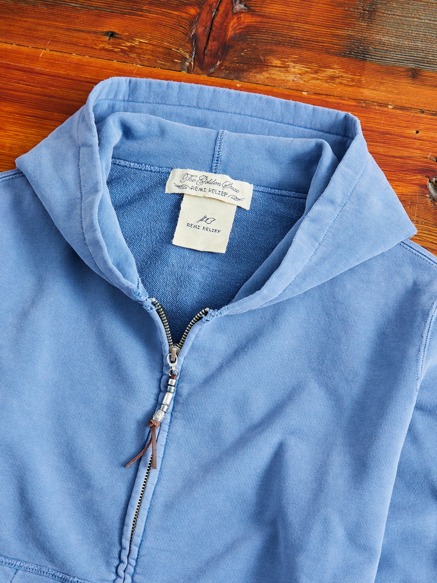 Special Finish Zip Hoodie in Blue - Image 3