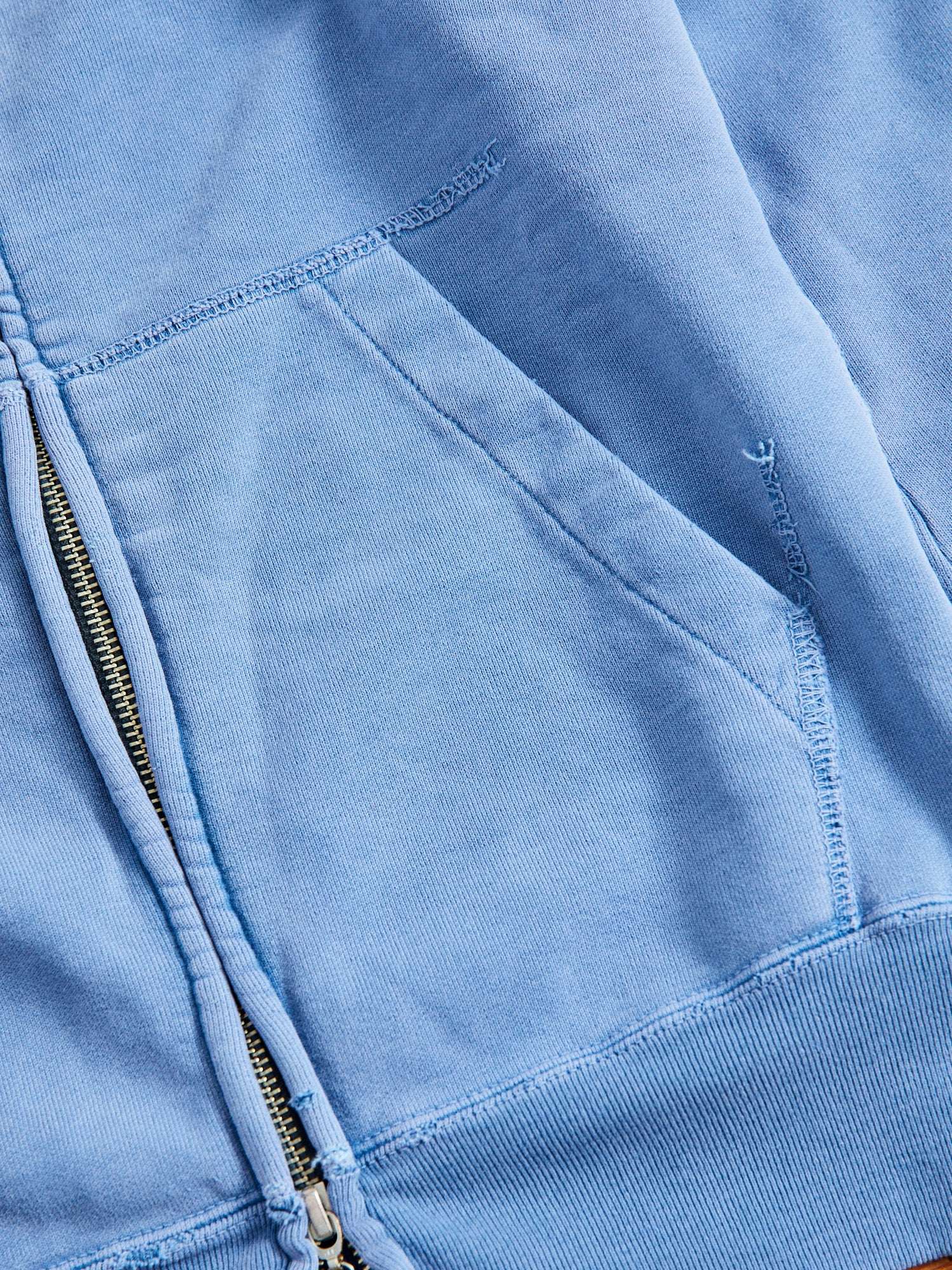 Special Finish Zip Hoodie in Blue - Image 5