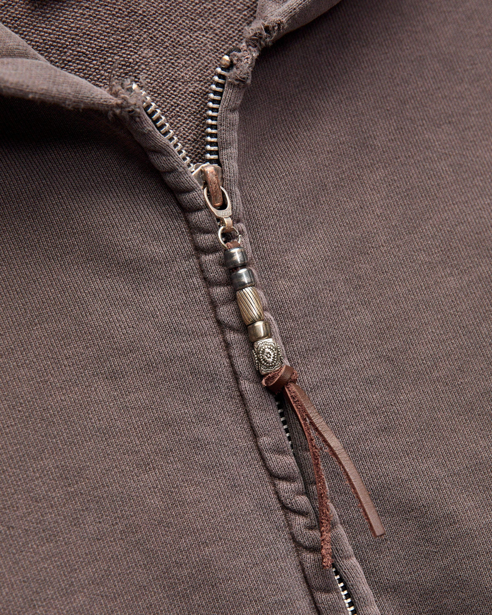 Special Finish Zip Hoodie in Brown - Image 4