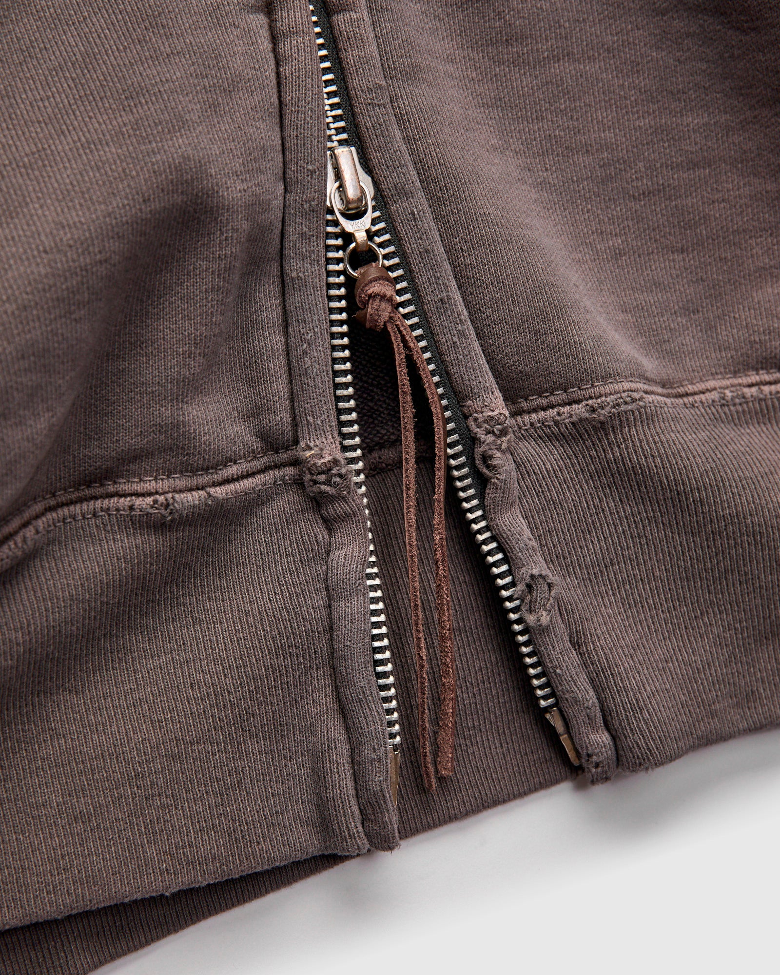 Special Finish Zip Hoodie in Brown - Image 6