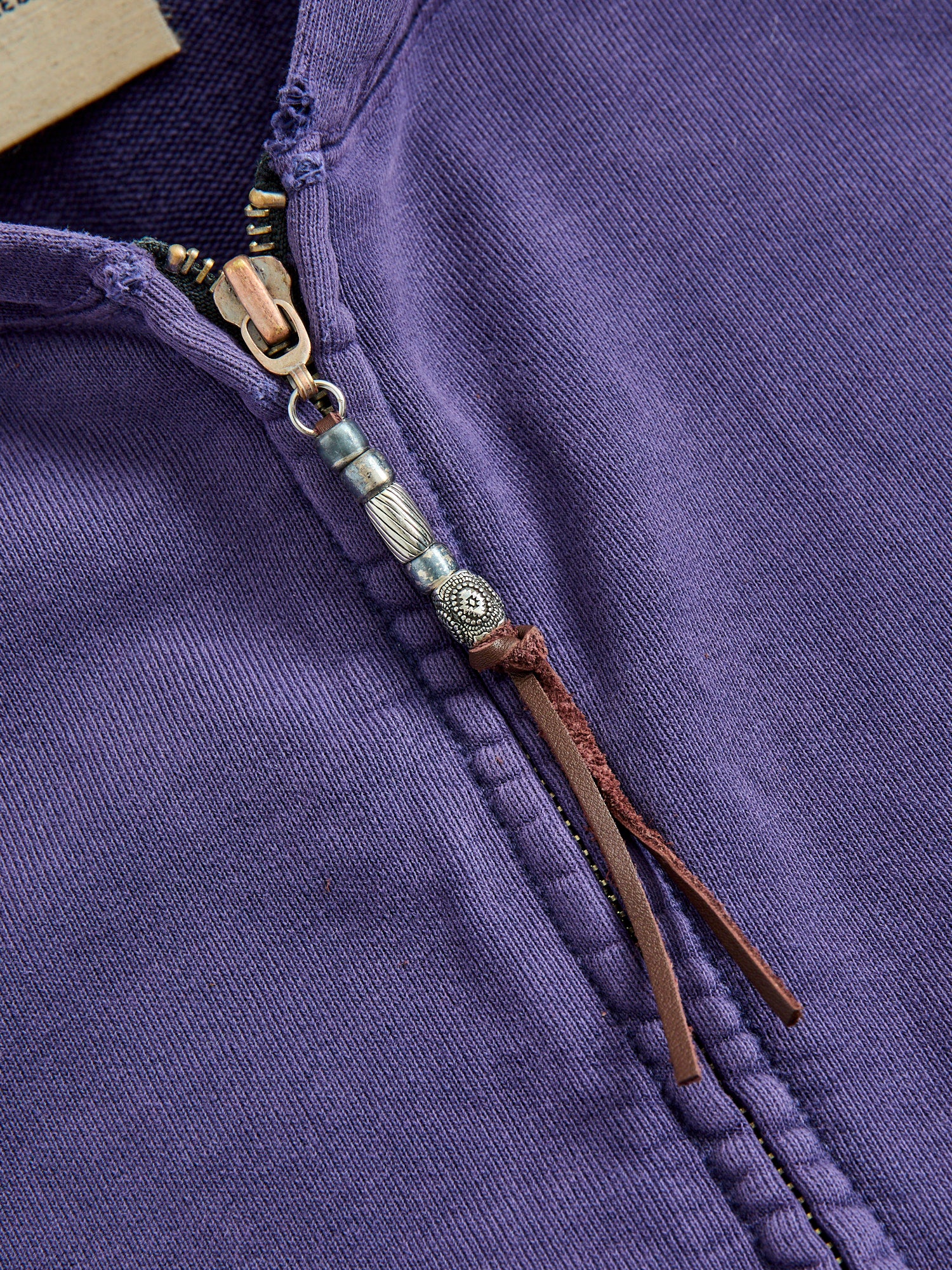 Special Finish Zip Hoodie in Purple Navy - Image 6