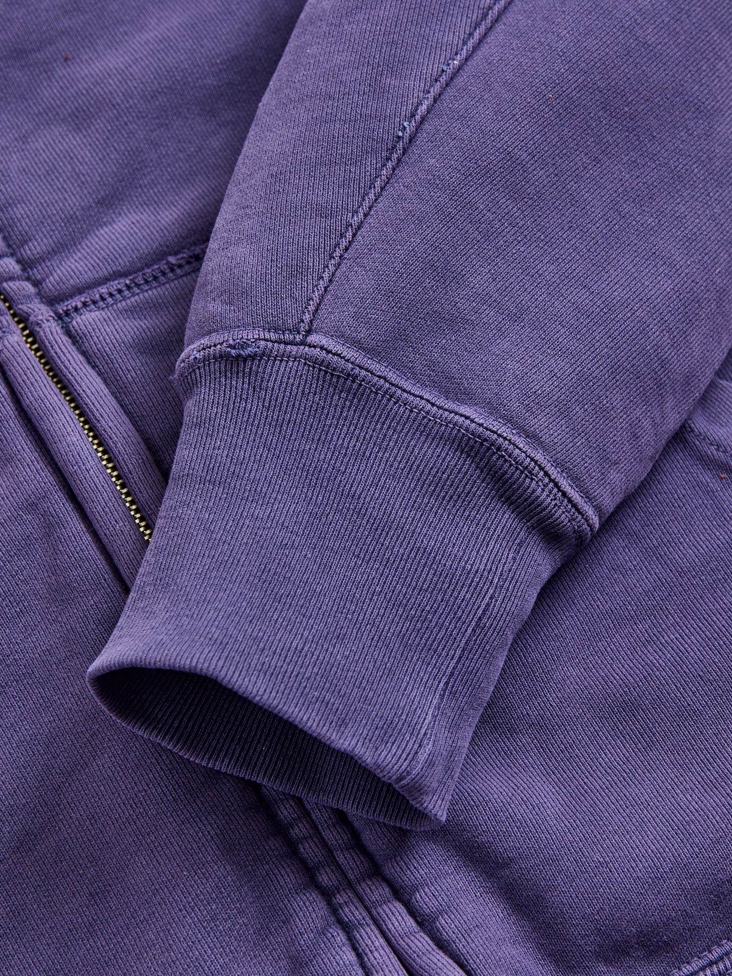 Special Finish Zip Hoodie in Purple Navy - Image 7