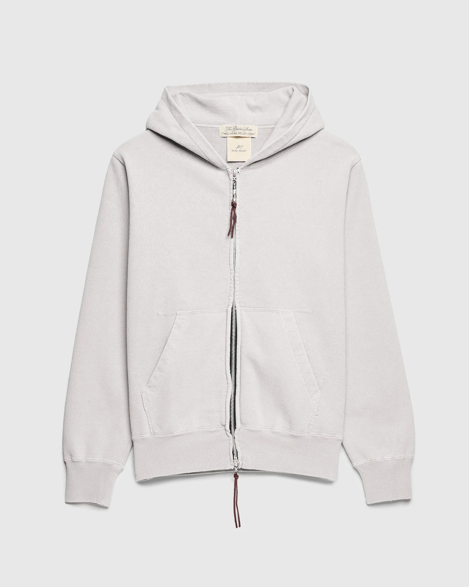 Special Finish Zip Hoodie in Off White