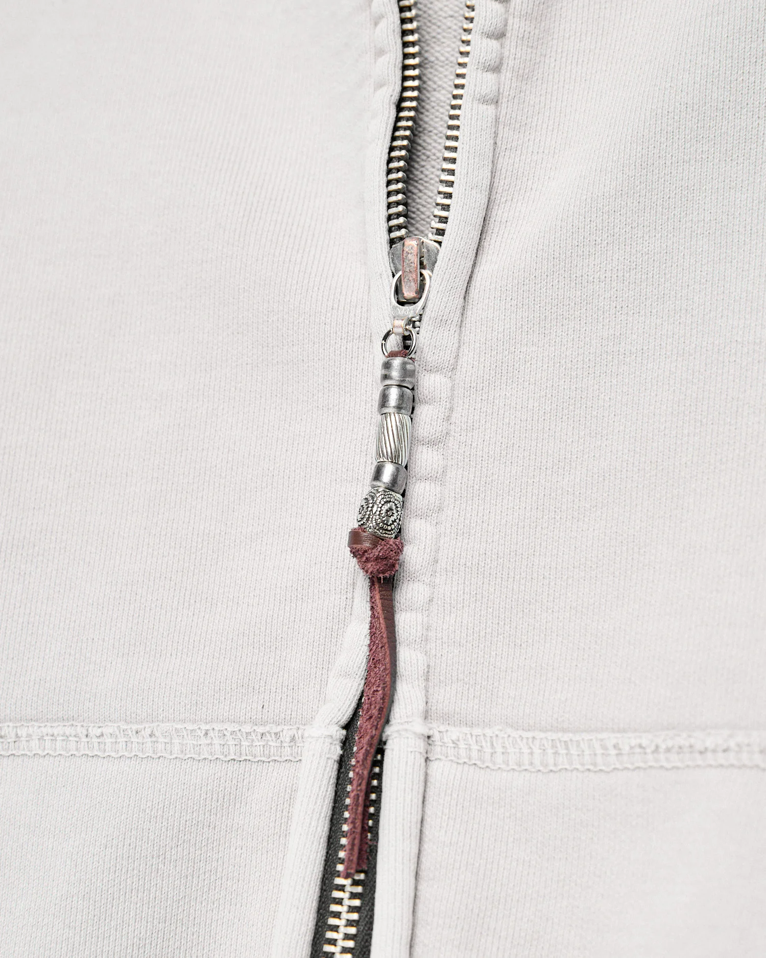 Special Finish Zip Hoodie in Off White - Image 6
