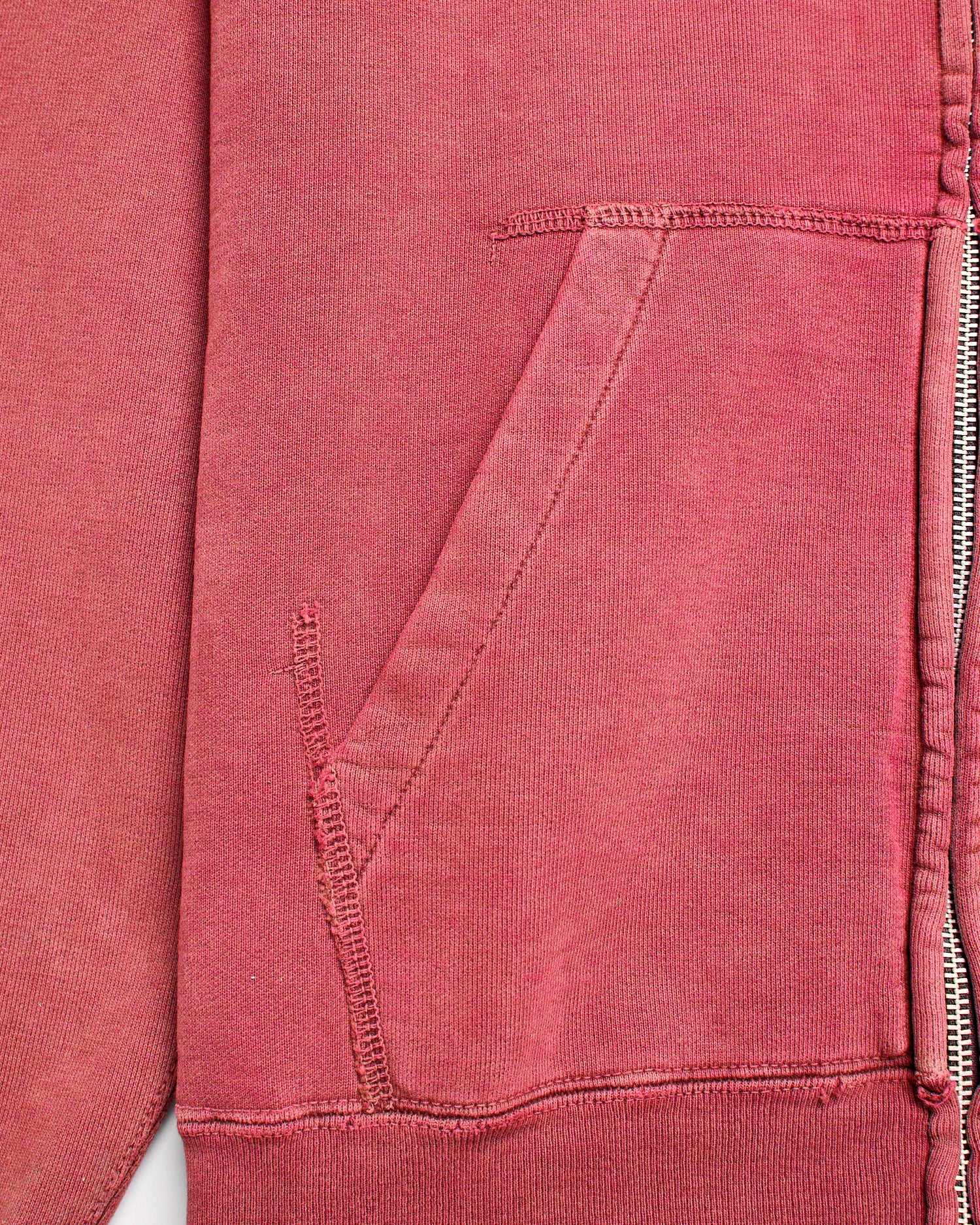 Special Finish Zip Hoodie in Red - Image 4
