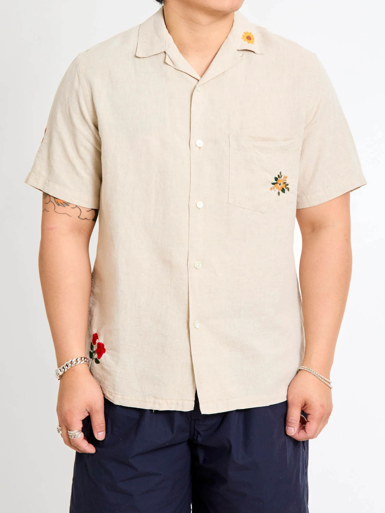 Spring 2 Button-Up Shirt in Ecru - Image 2