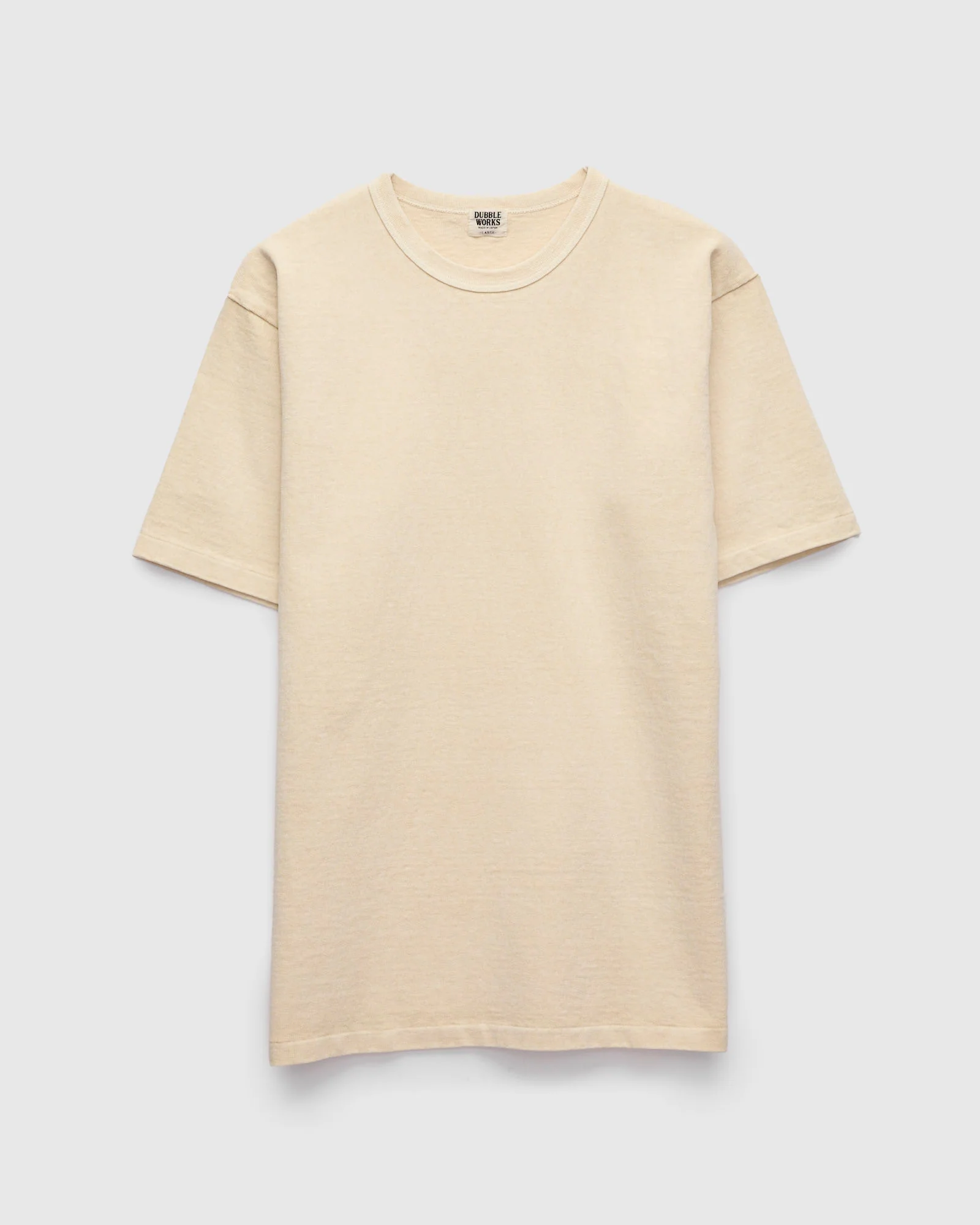 Stand Wheeler Pigment-Dyed T-Shirt in Cream