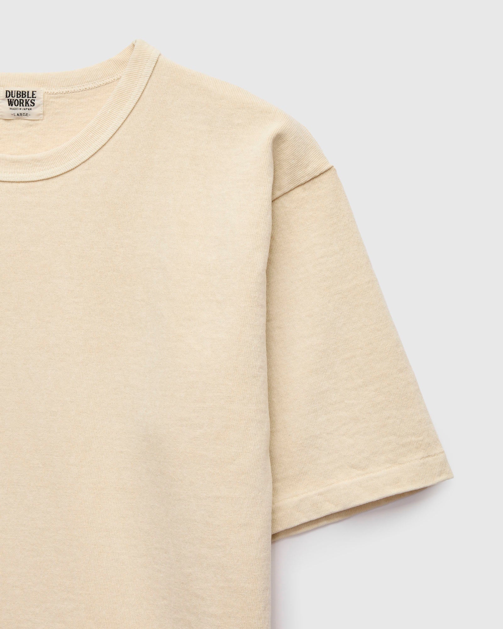 Stand Wheeler Pigment-Dyed T-Shirt in Cream - Image 4