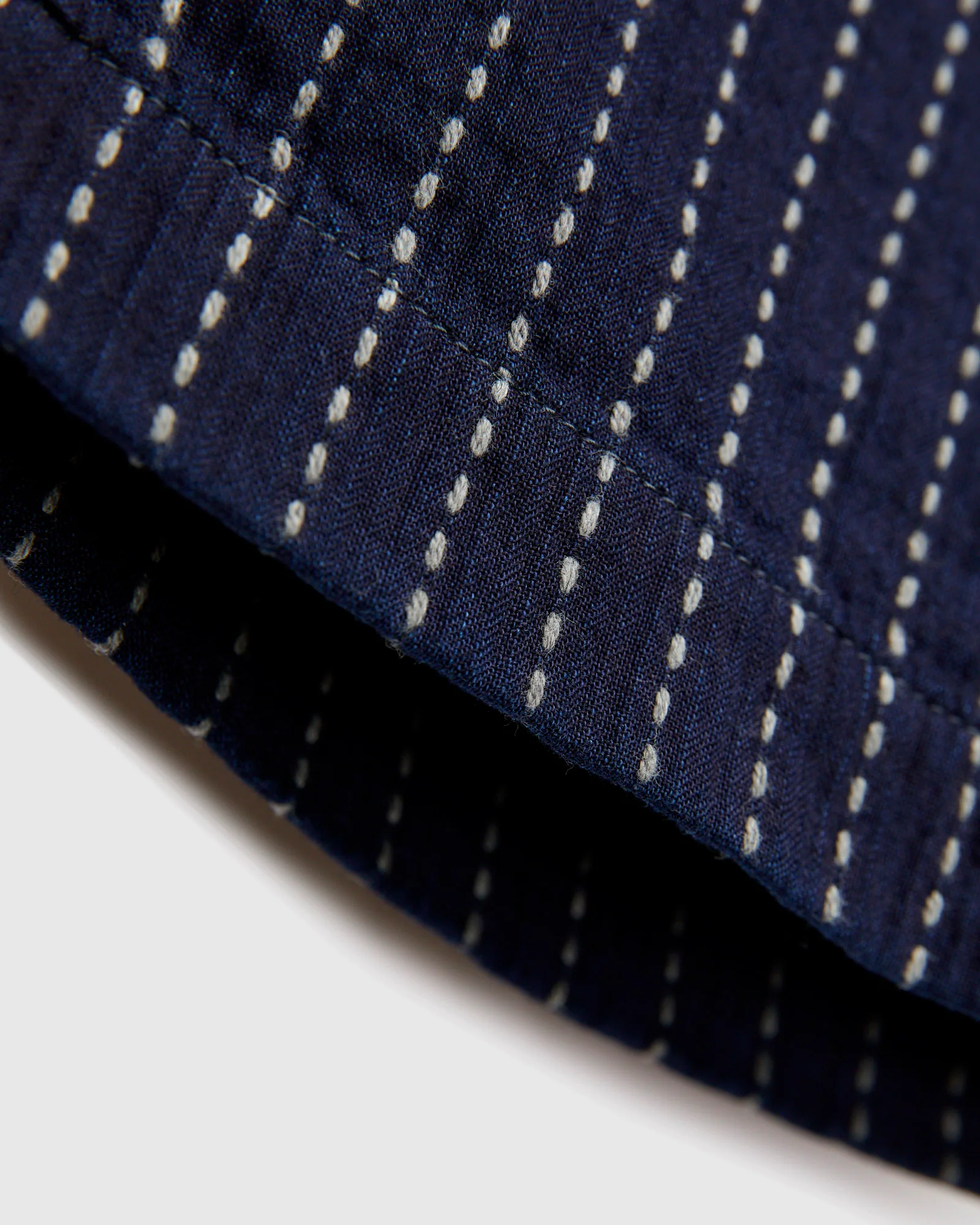 Stitch Stripe Comfortable Shorts in Indigo Thick Stripe - Image 8