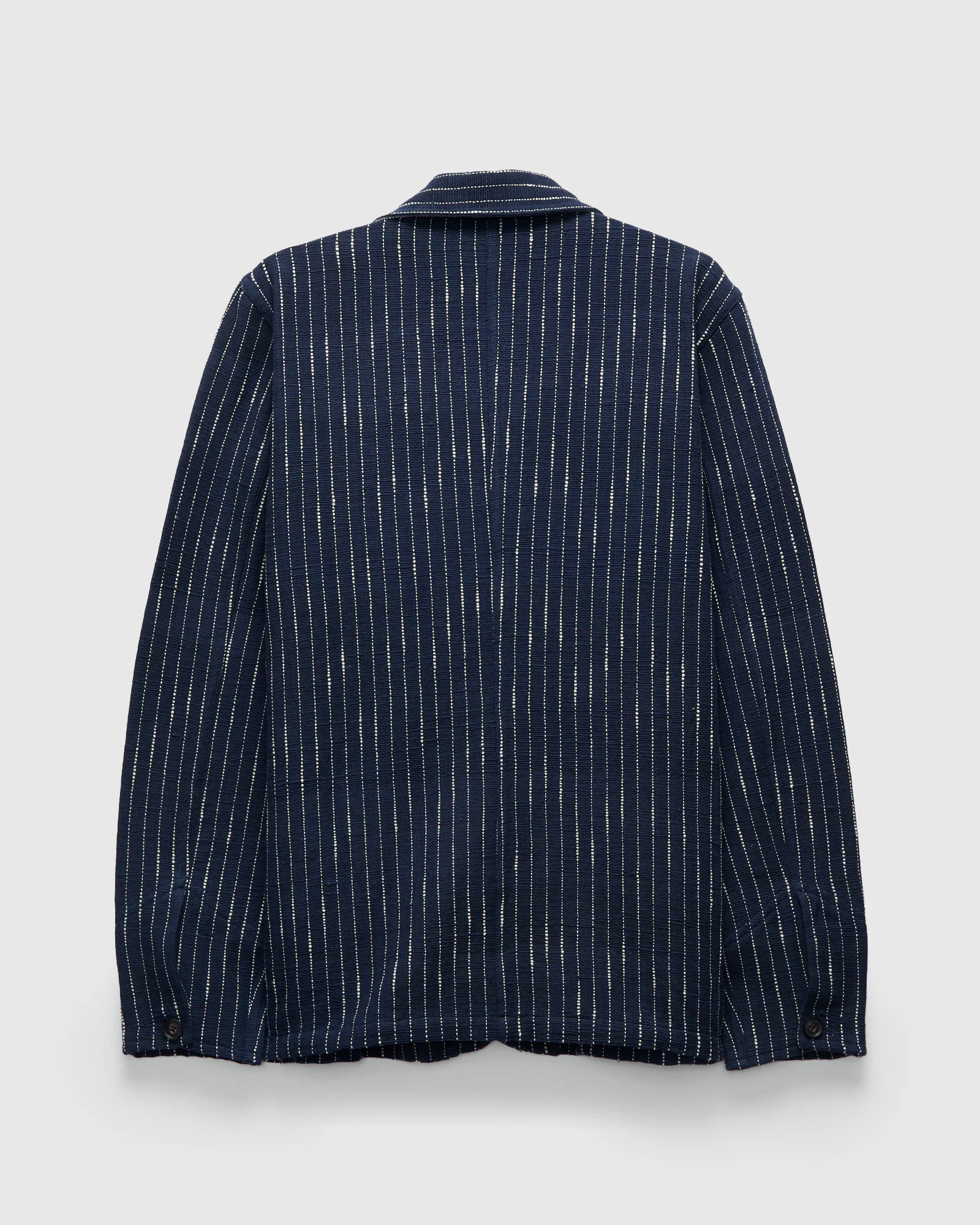 Ticking Stripe Study Jacket in Dark Indigo Ecru - Image 4